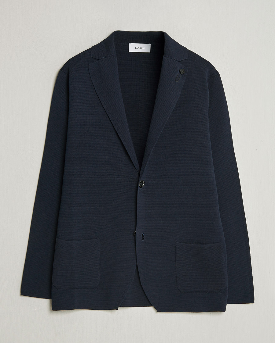 Heren | Blazers | Lardini | Knitted Cotton Blazer Navy