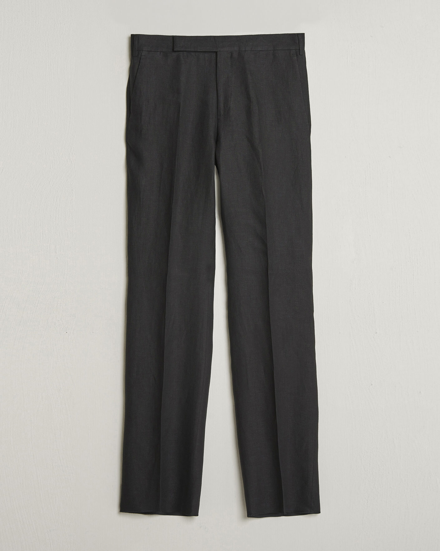 Homme | Pantalons | Lardini | Palu Straight Fit Linen Trousers Black