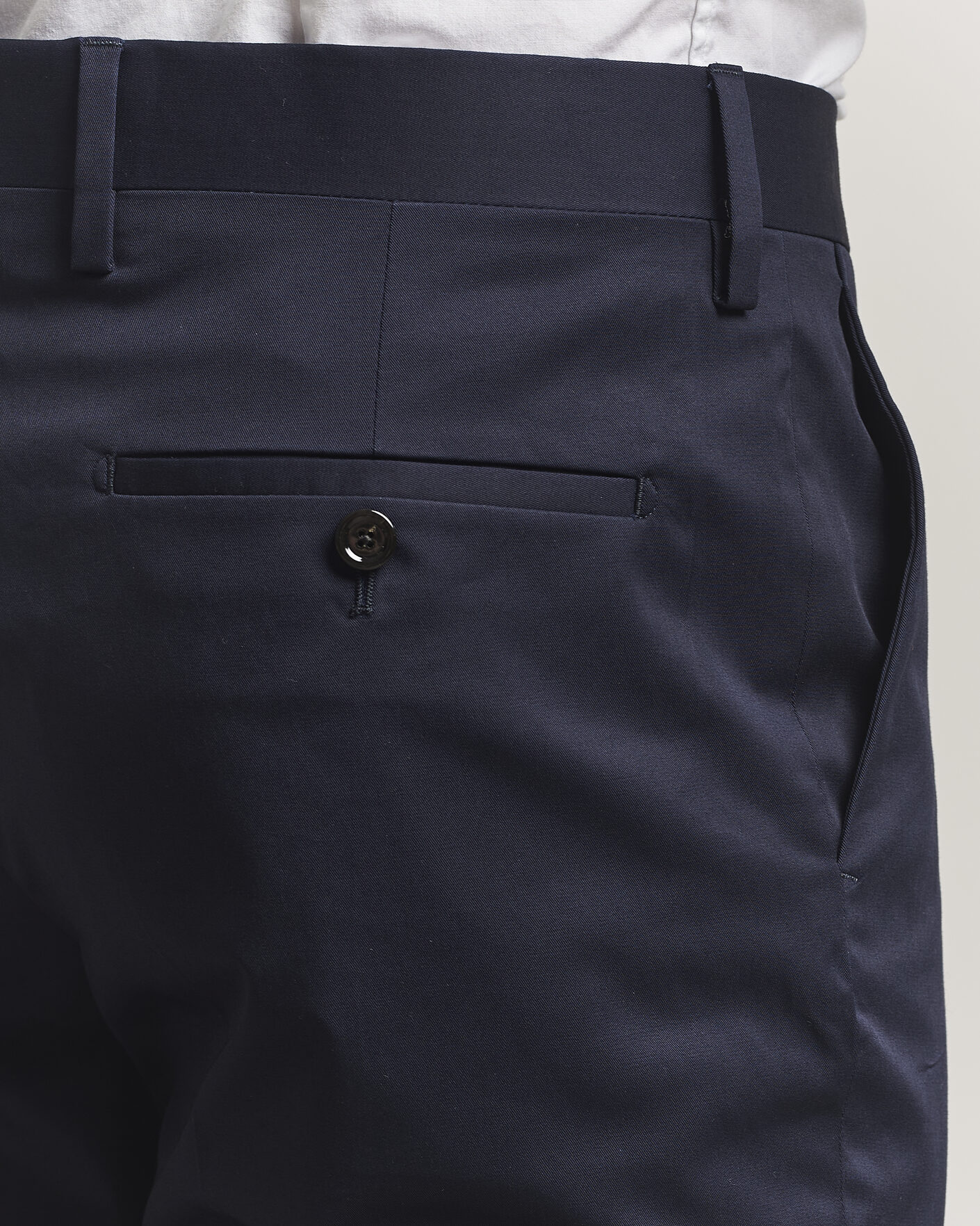 Homme | Pantalons | Lardini | Lyon Cotton Twill Stretch Trousers Navy