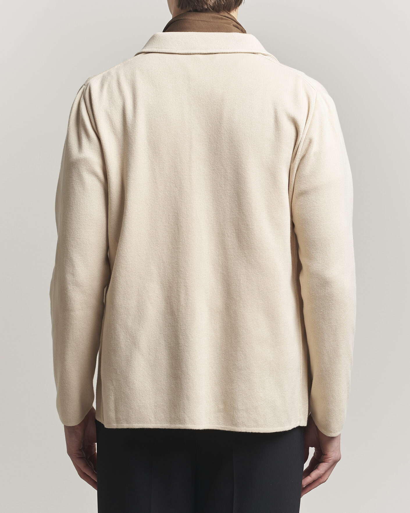 Heren | Blazers | Lardini | Knitted Cotton Pocket Shirt Jacket Beige