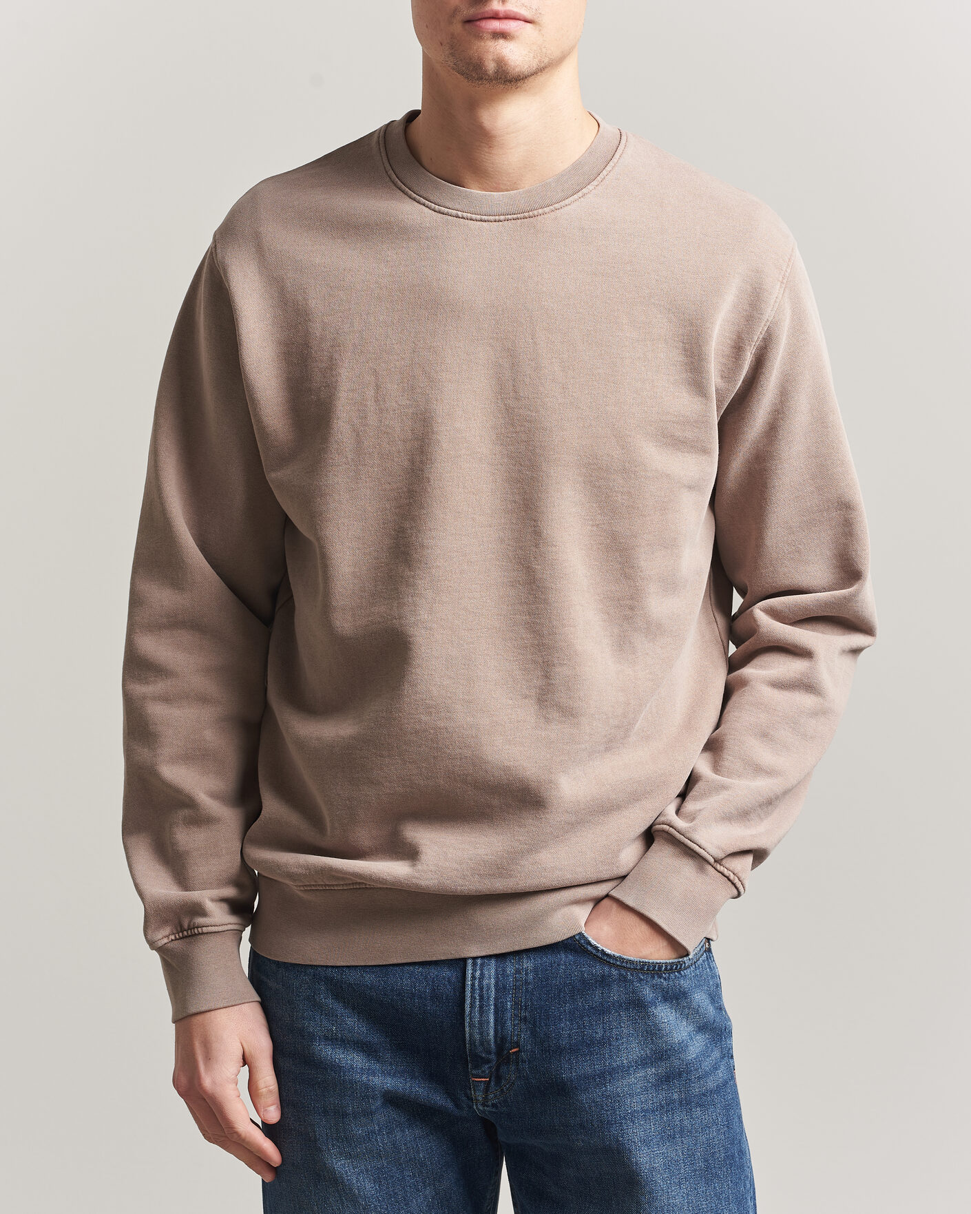 Heren | Truien | Colorful Standard | Classic Organic Crew Neck Sweat Faded Khaki