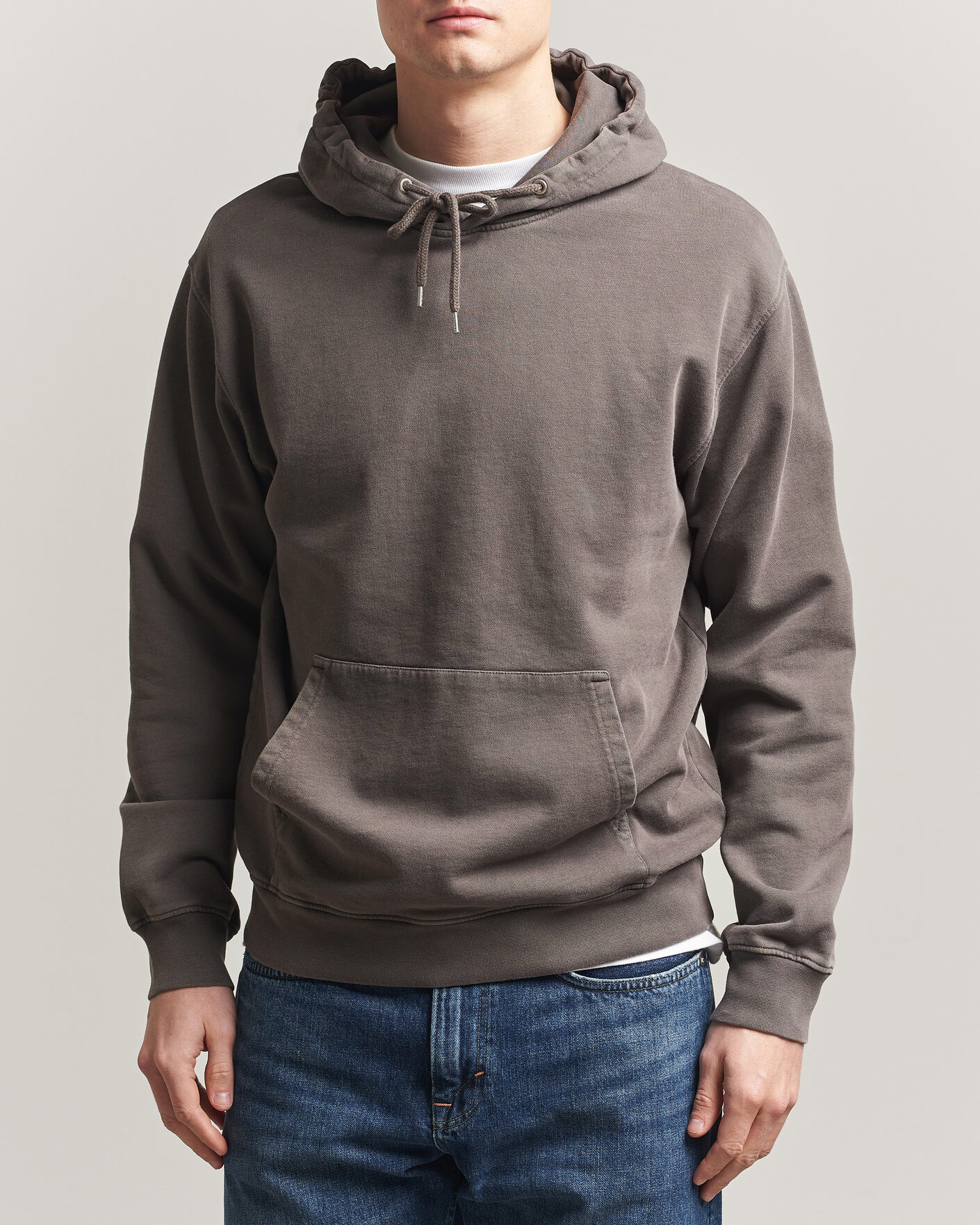 Heren | Truien | Colorful Standard | Classic Organic Hood Fade Mud