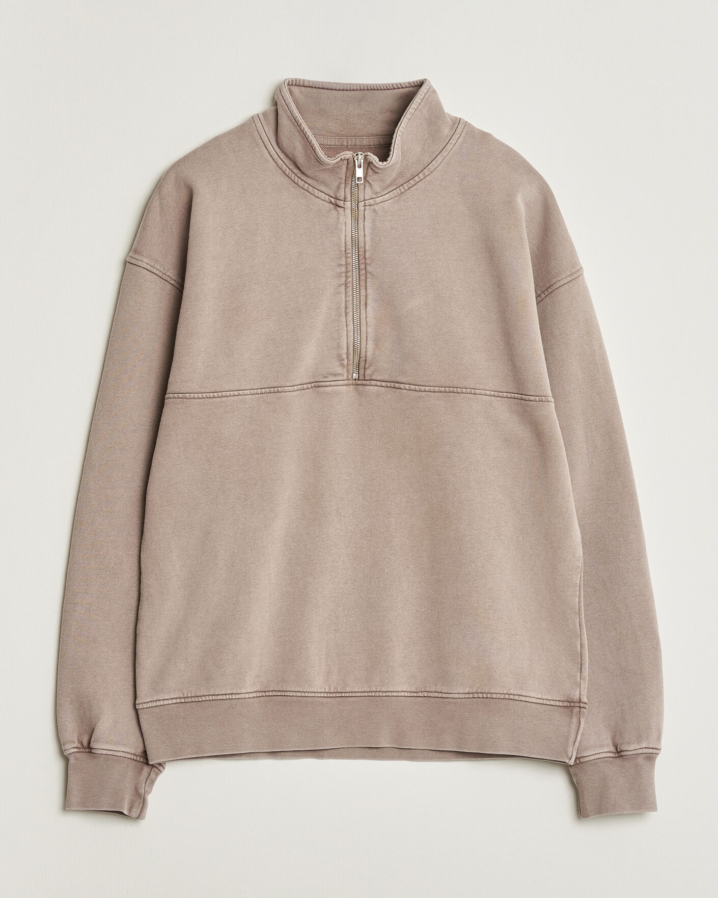 Heren | Truien | Colorful Standard | Classic Organic Half-Zip Faded Khaki