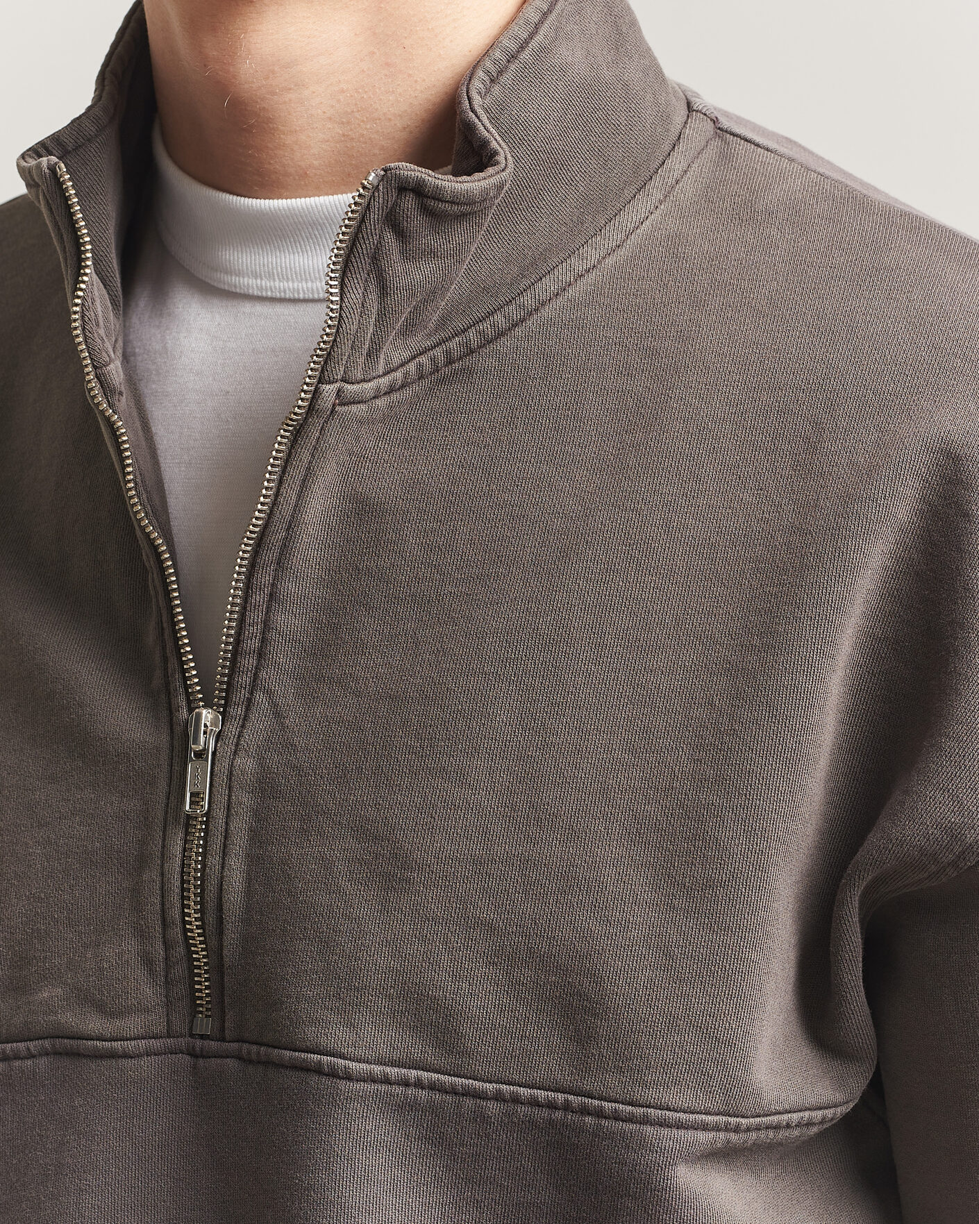 Heren | Truien | Colorful Standard | Classic Organic Half-Zip Faded Mud