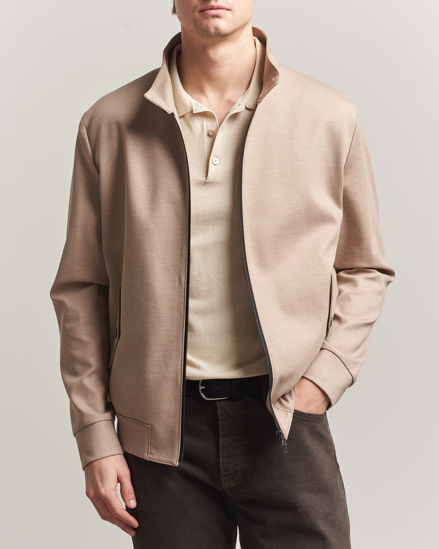Homme | Manteaux Et Vestes | Harris Wharf London | Loro Piana Cavalry Twill Harrington Jacket Oat