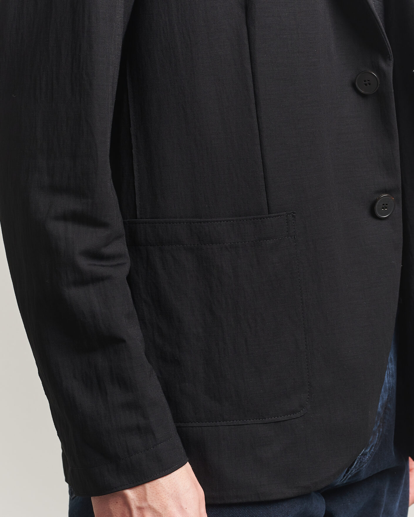 Heren | Blazers | Harris Wharf London | Rayon Travel Blazer Black