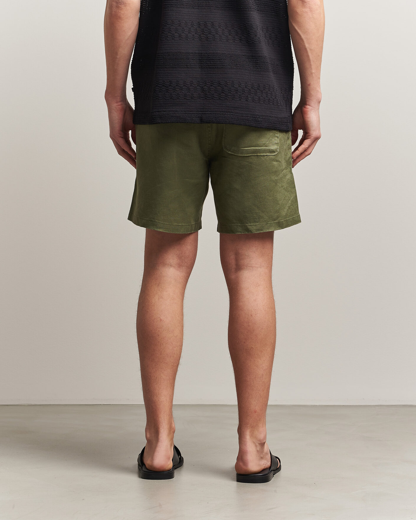 Homme | Shorts | Samsøe Samsøe | Jabari Linen Drawstring Shorts Burnt Olive