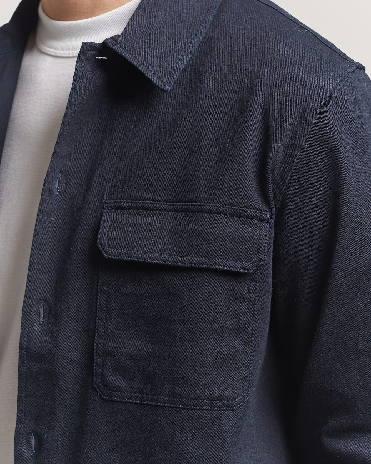 Heren | Overhemden | Samsøe Samsøe | Taka Cotton Overshirt Salute Navy