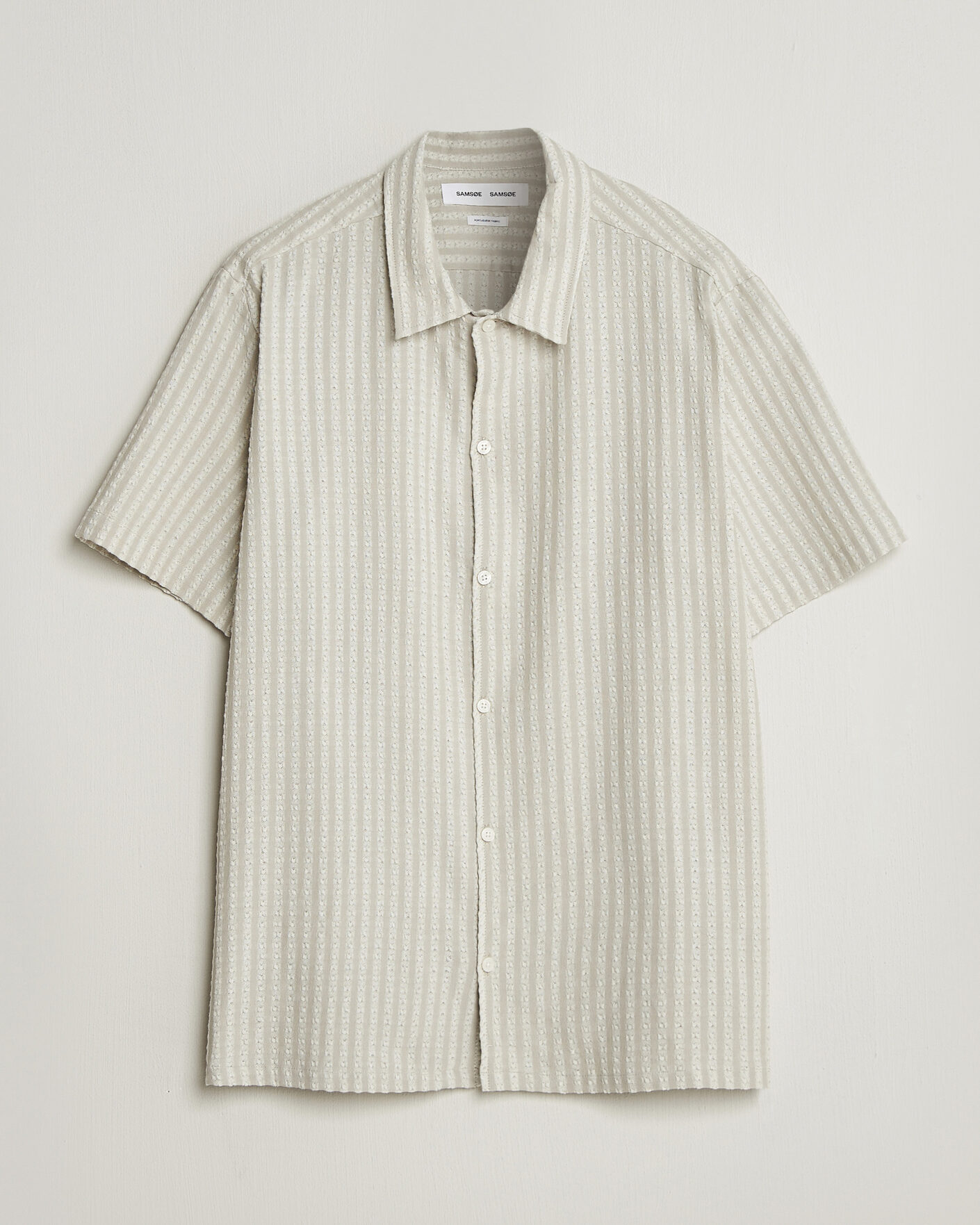 Heren | Overhemden | Samsøe Samsøe | Avan Structured Short Sleeve Shirt Moonstruck