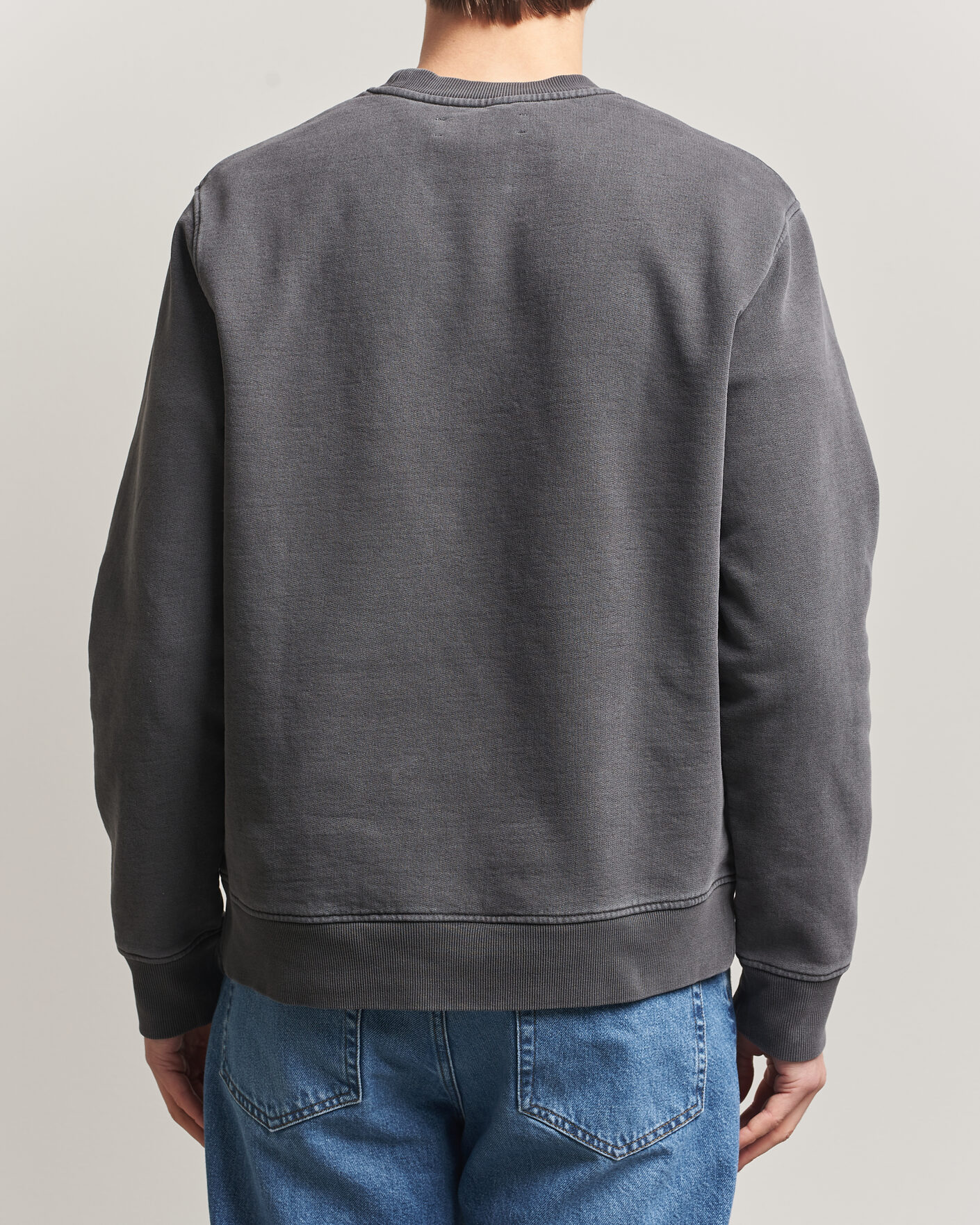 Heren | Truien | Samsøe Samsøe | Joel Washed Organic Cotton Sweatshirt Black