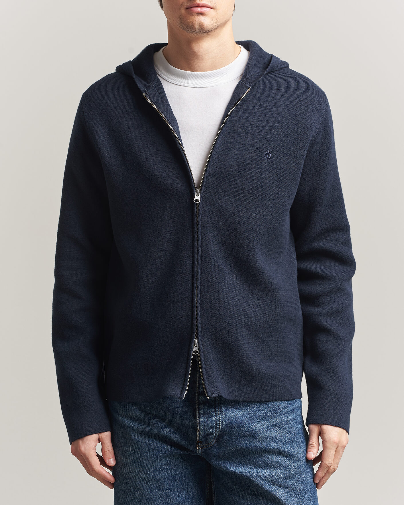 Heren | Truien | Samsøe Samsøe | Niklas Full Zip Hoodie Salute Navy