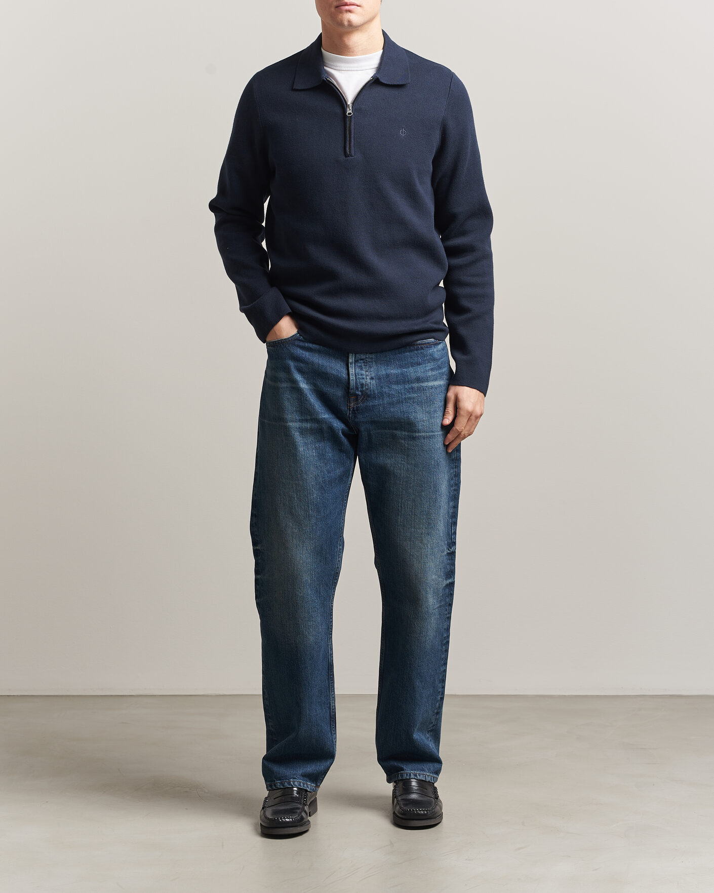 Homme | Pulls Et Tricots | Samsøe Samsøe | Guna Half Zip Salute Navy