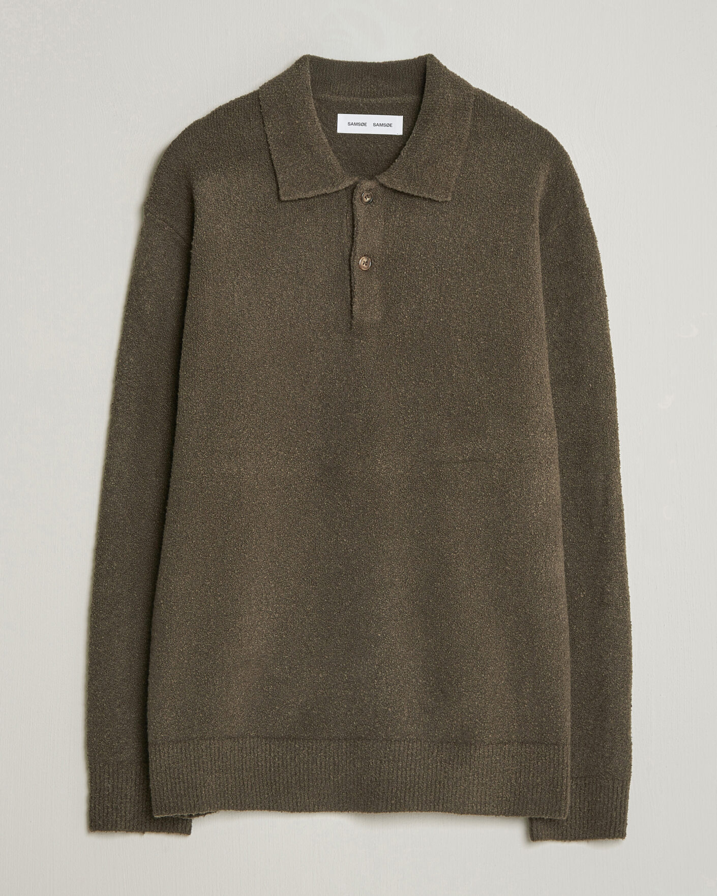 Heren | Truien | Samsøe Samsøe | Nino Knitted Polo Black Olive