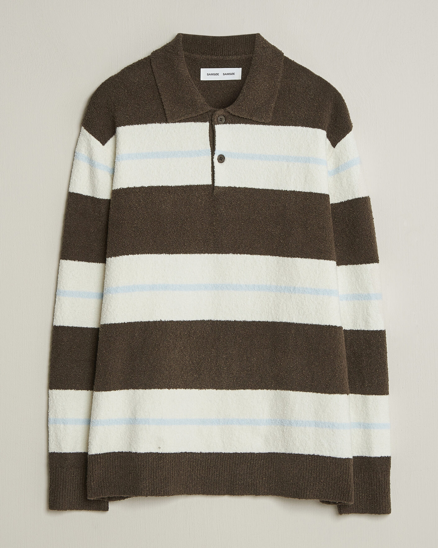 Heren | Truien | Samsøe Samsøe | Nino Knitted Polo Black Olive/White