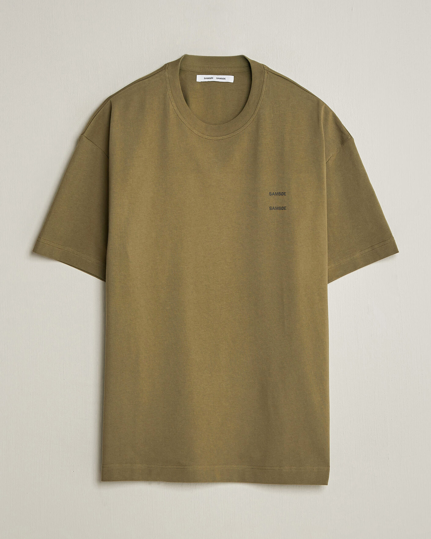 Heren | T-shirts | Samsøe Samsøe | Joel Organic Cotton T-Shirt Burnt Olive