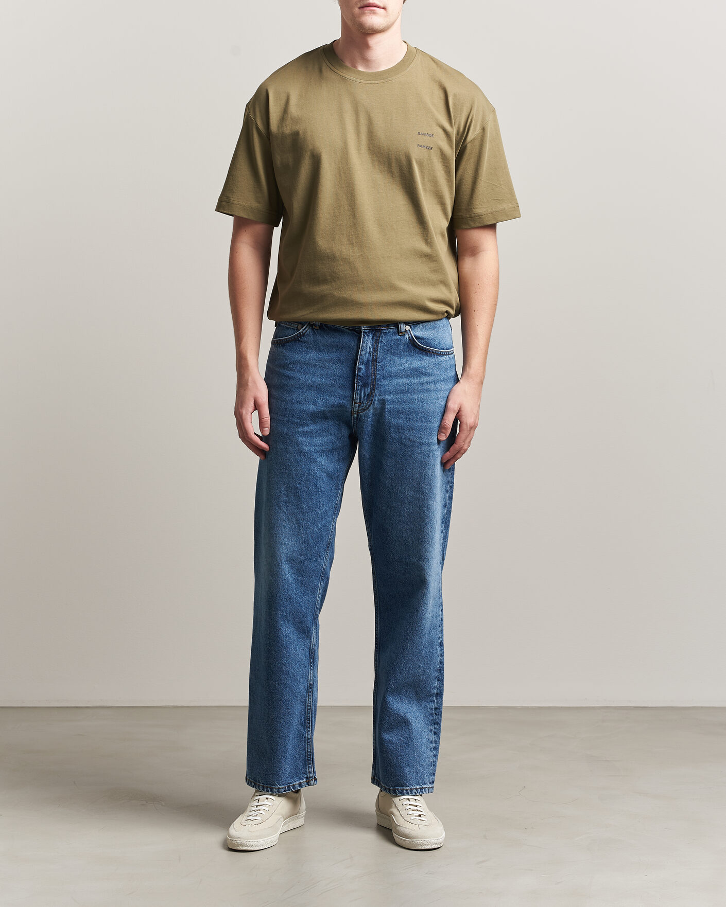 Homme | T-shirts | Samsøe Samsøe | Joel Organic Cotton T-Shirt Burnt Olive