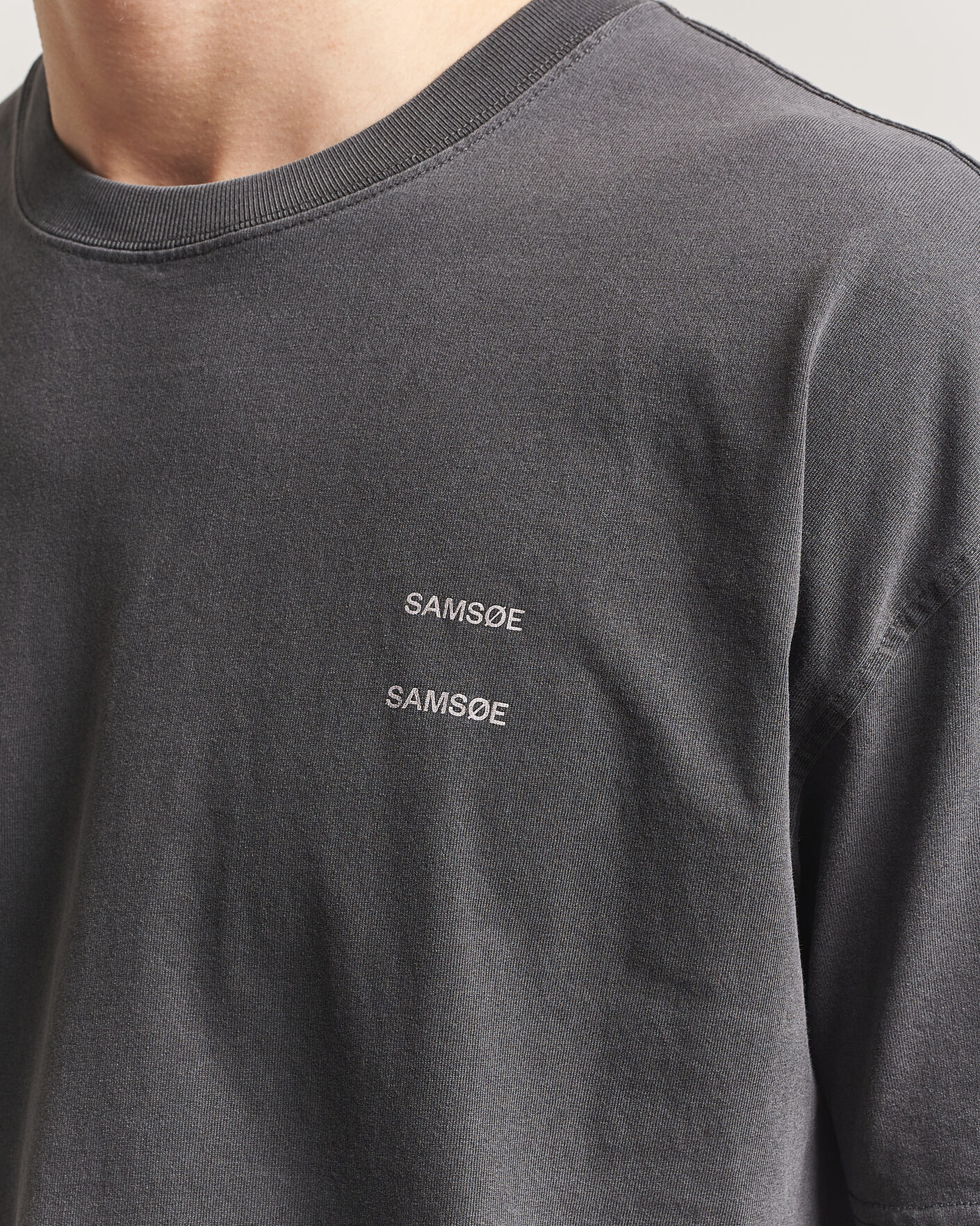 Homme | T-shirts | Samsøe Samsøe | Joel Washed Organic Cotton T-Shirt Black