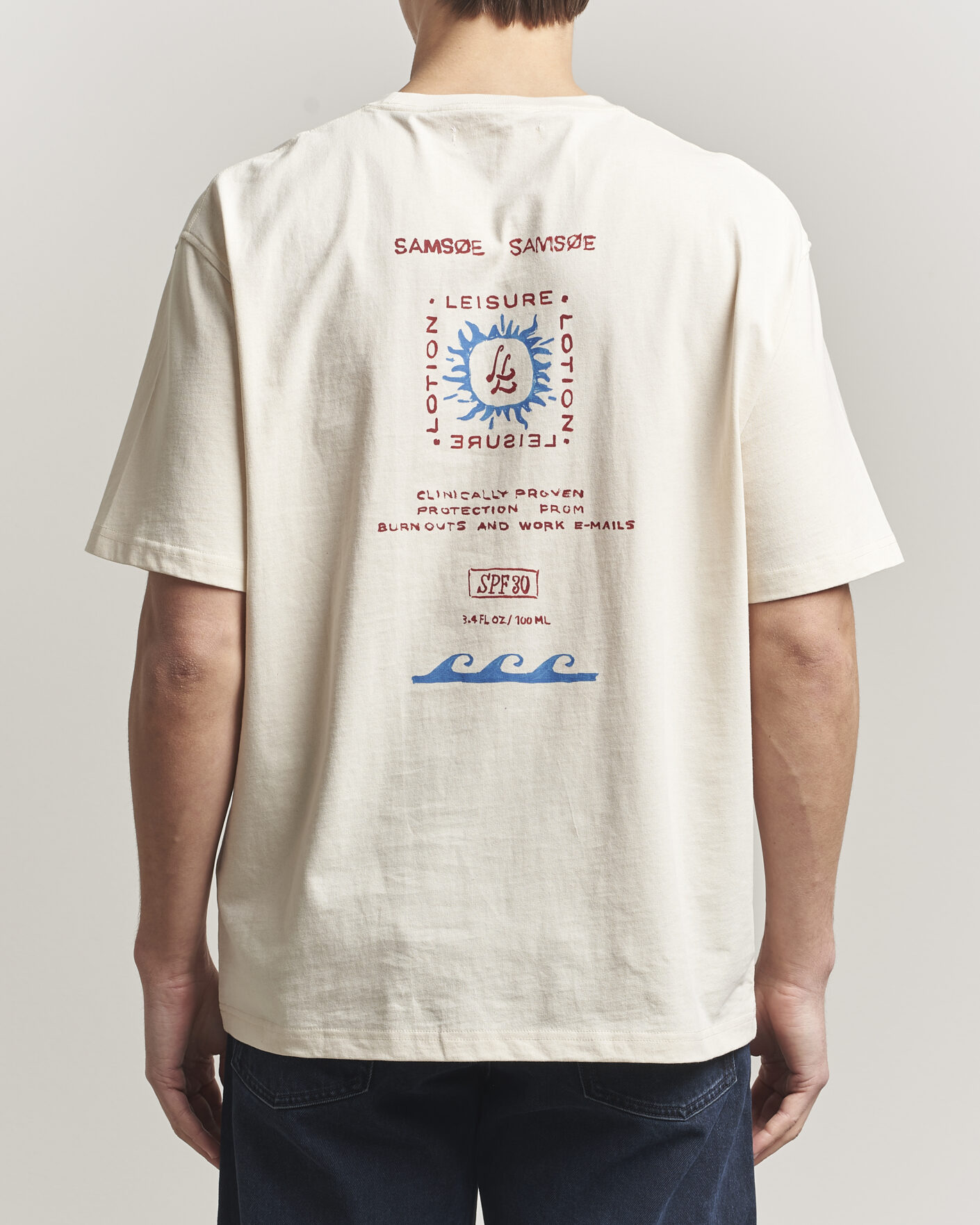 Homme | T-shirts | Samsøe Samsøe | Gergei Printed Crew Neck T-Shirt Neutral