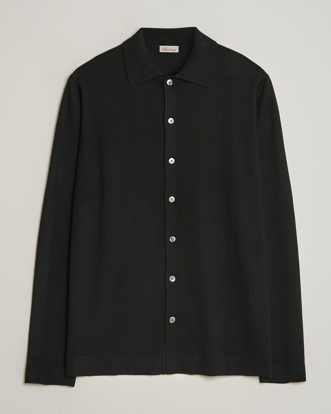 Heren | Truien | Stenströms | Silk/Cashmere Cardigan Black