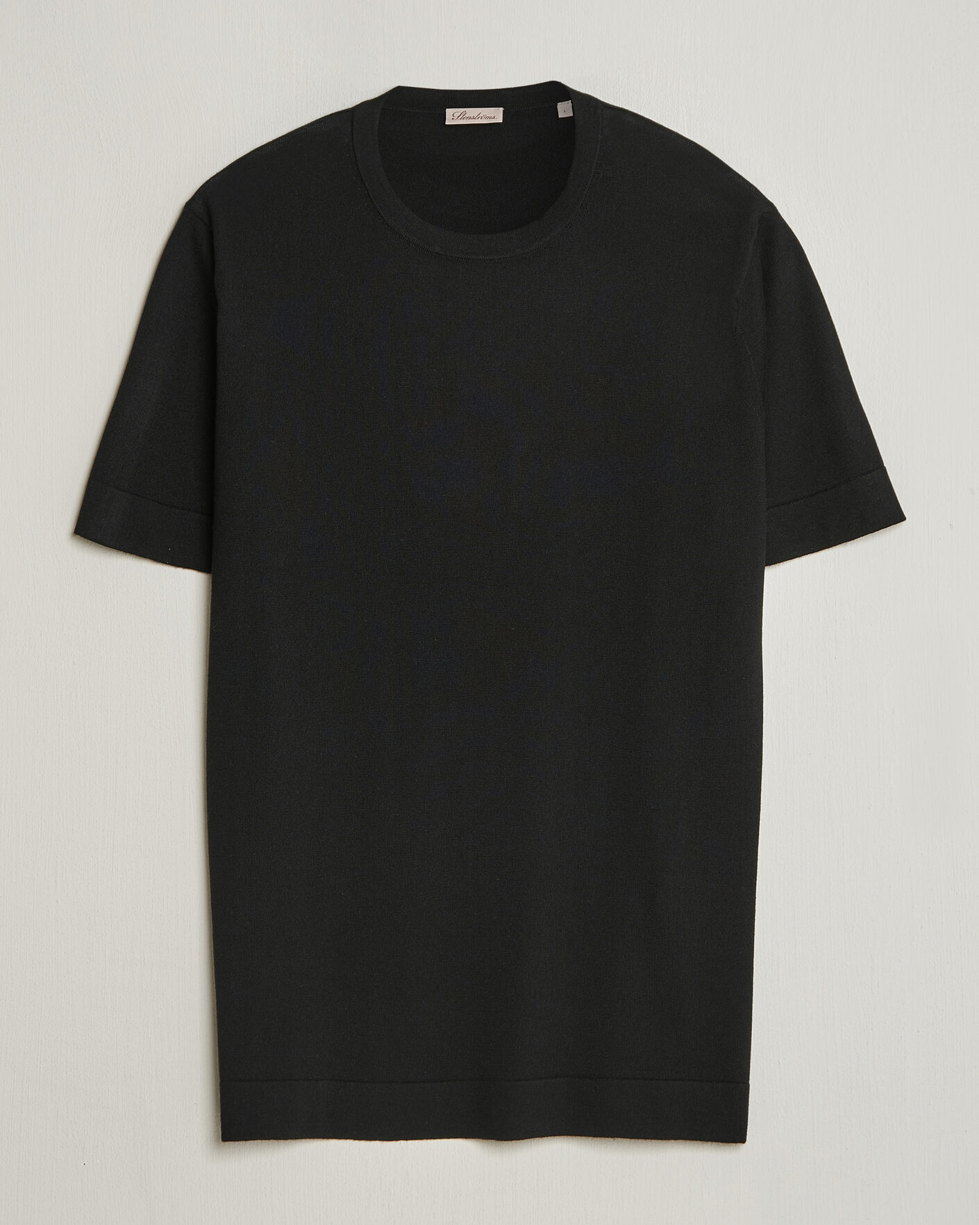 Homme | T-shirts | Stenströms | Silk/Cashmere T-Shirt Black