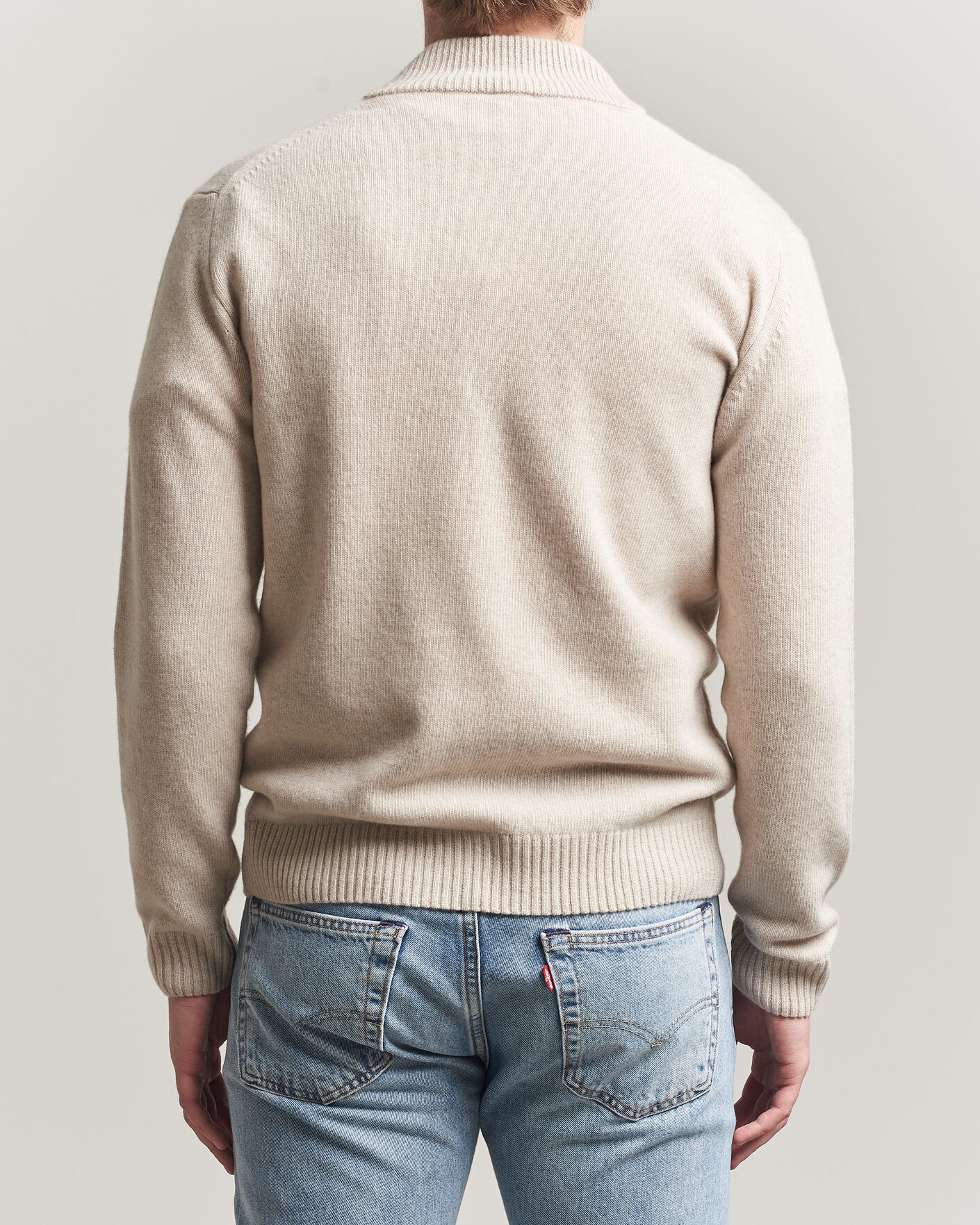 Homme | Pulls Et Tricots | Stenströms | Brushed Merino Full Zip Beige