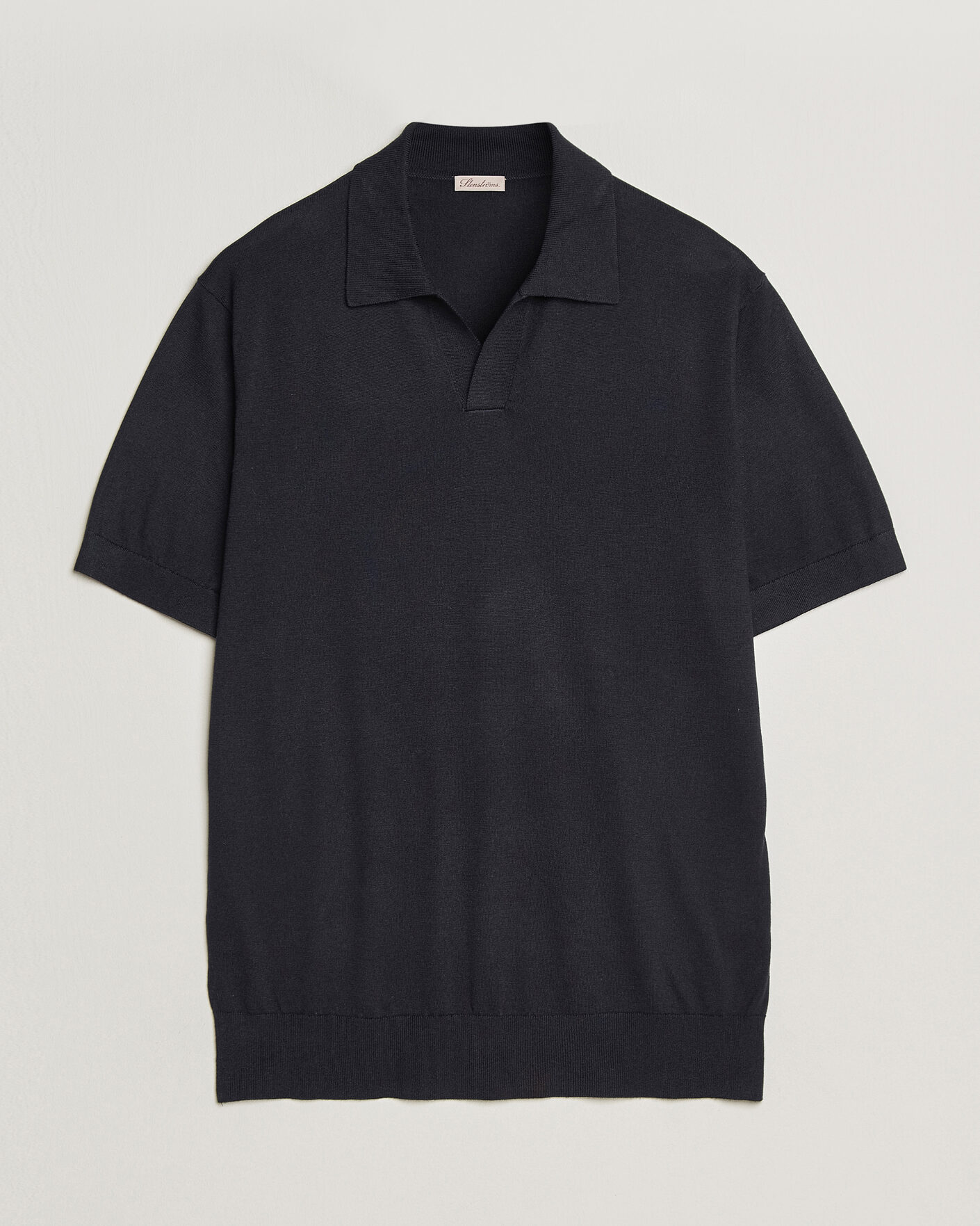 Heren | Polo's | Stenströms | Silk/Cashmere Polo Navy