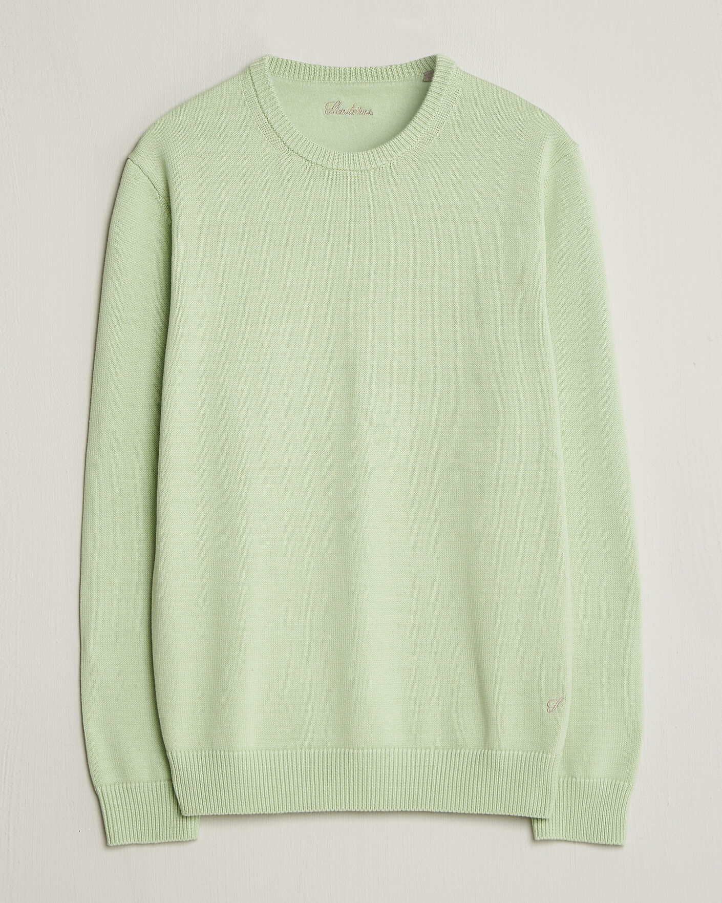 Homme | Pulls Et Tricots | Stenströms | Organic Cotton Knitted Sweater Light Green