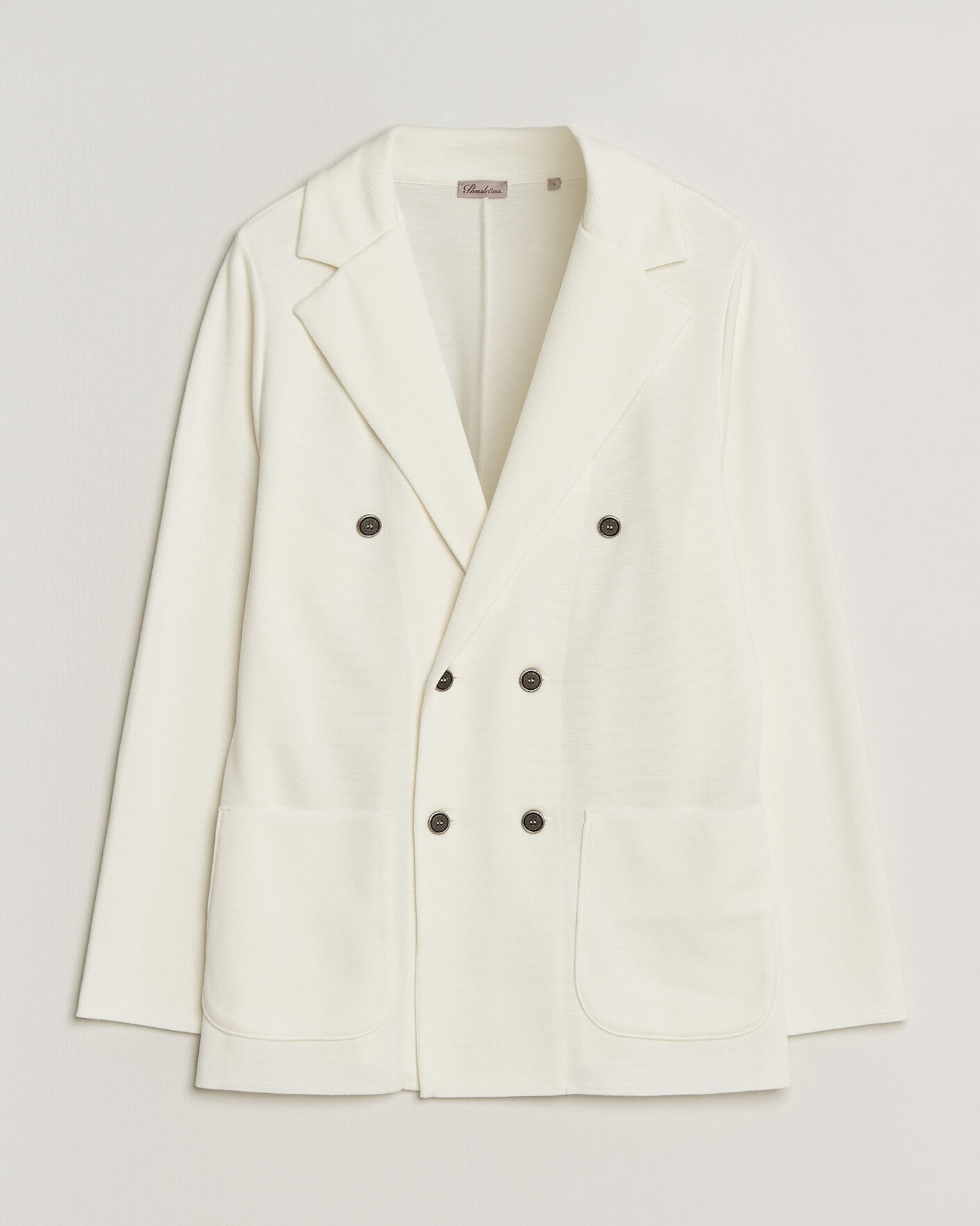 Homme | Blazers | Stenströms | Milano Knitted DB Textured Blazer White