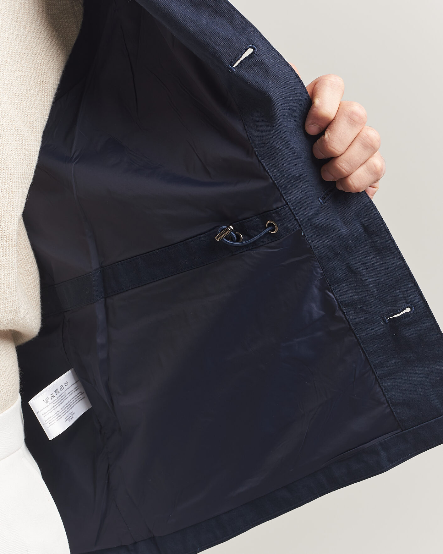 Homme | Gilets | Stenströms | Cotton  Twill Vest Navy