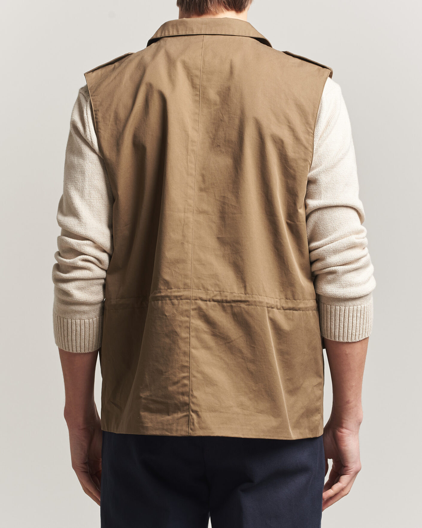 Homme | Gilets | Stenströms | Cotton Twill Vest Olive