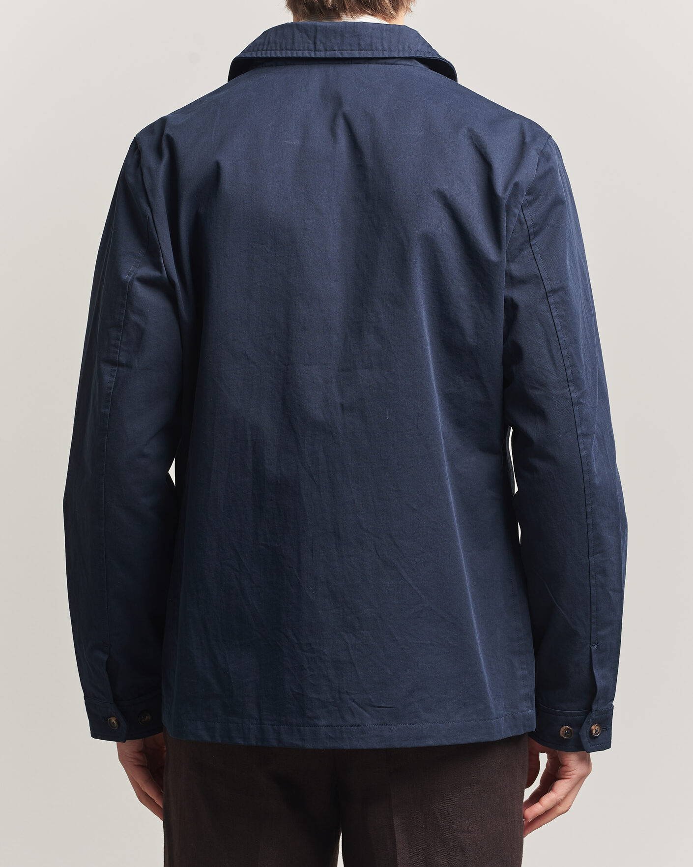 Heren | Jassen | Stenströms | Cotton Twill Overshirt Navy