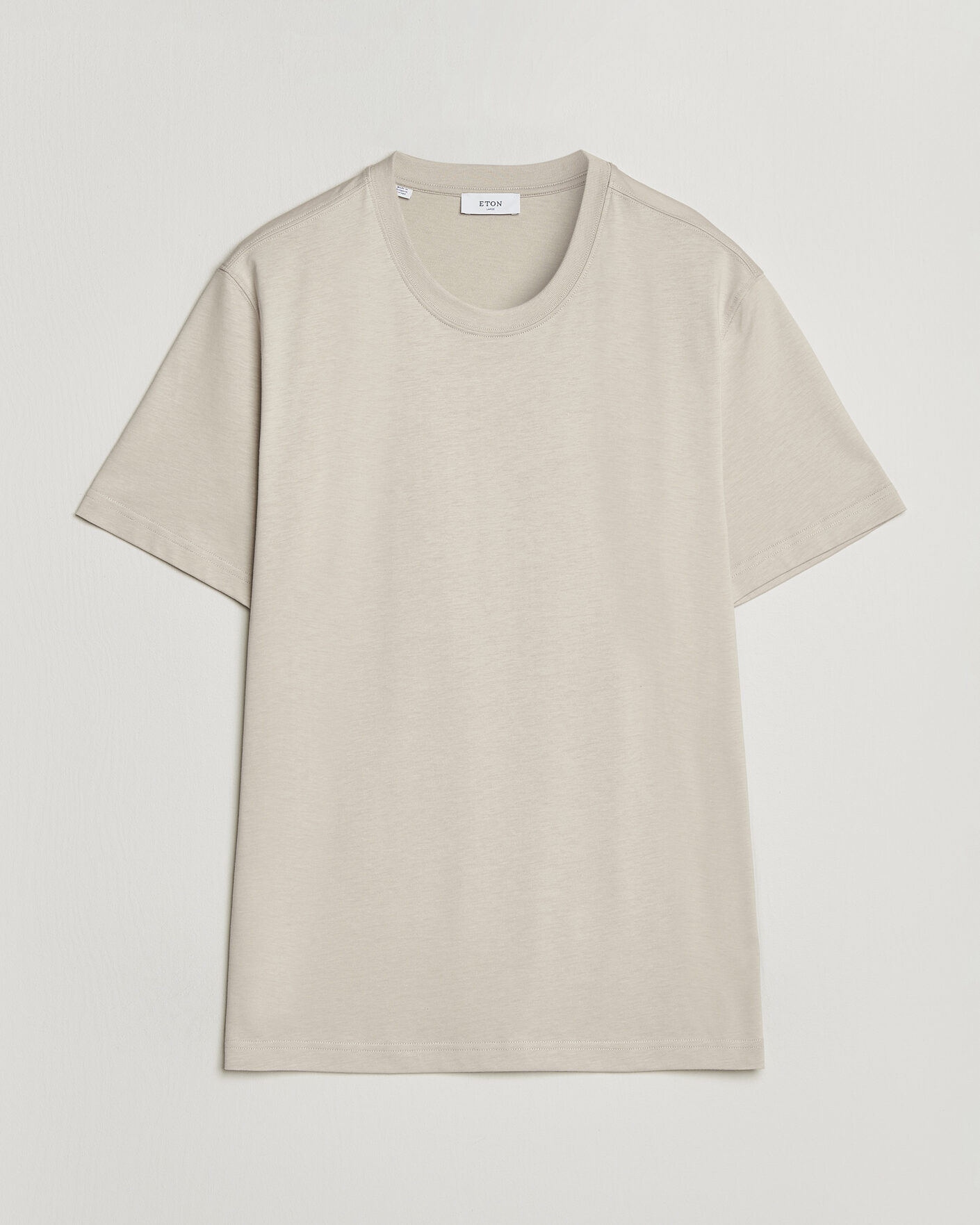Homme | T-shirts | Eton | Supima Cotton Crew Neck T-Shirt Beige