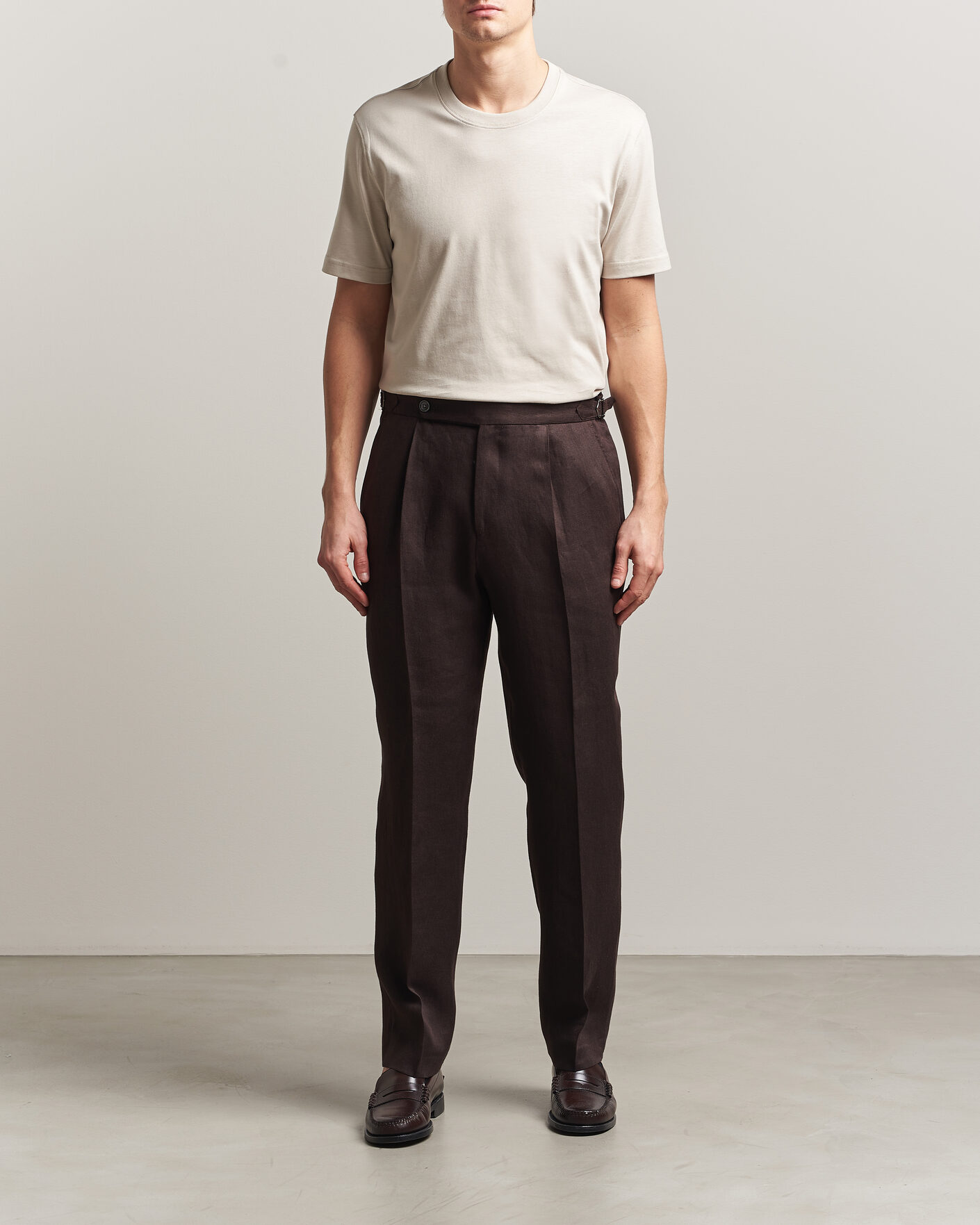 Homme | T-shirts | Eton | Supima Cotton Crew Neck T-Shirt Beige