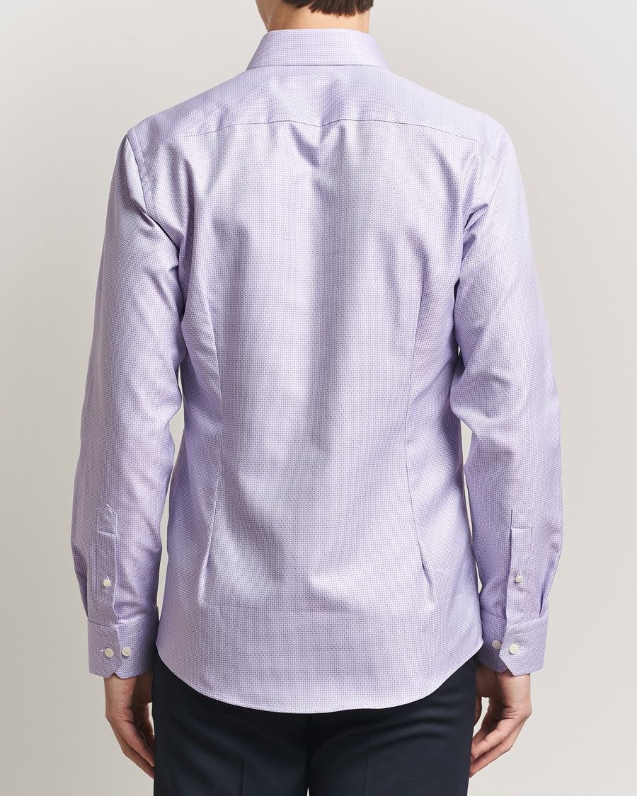 Heren | Overhemden | Eton | Slim Fit Signature Twill Structured Shirt Light Purple