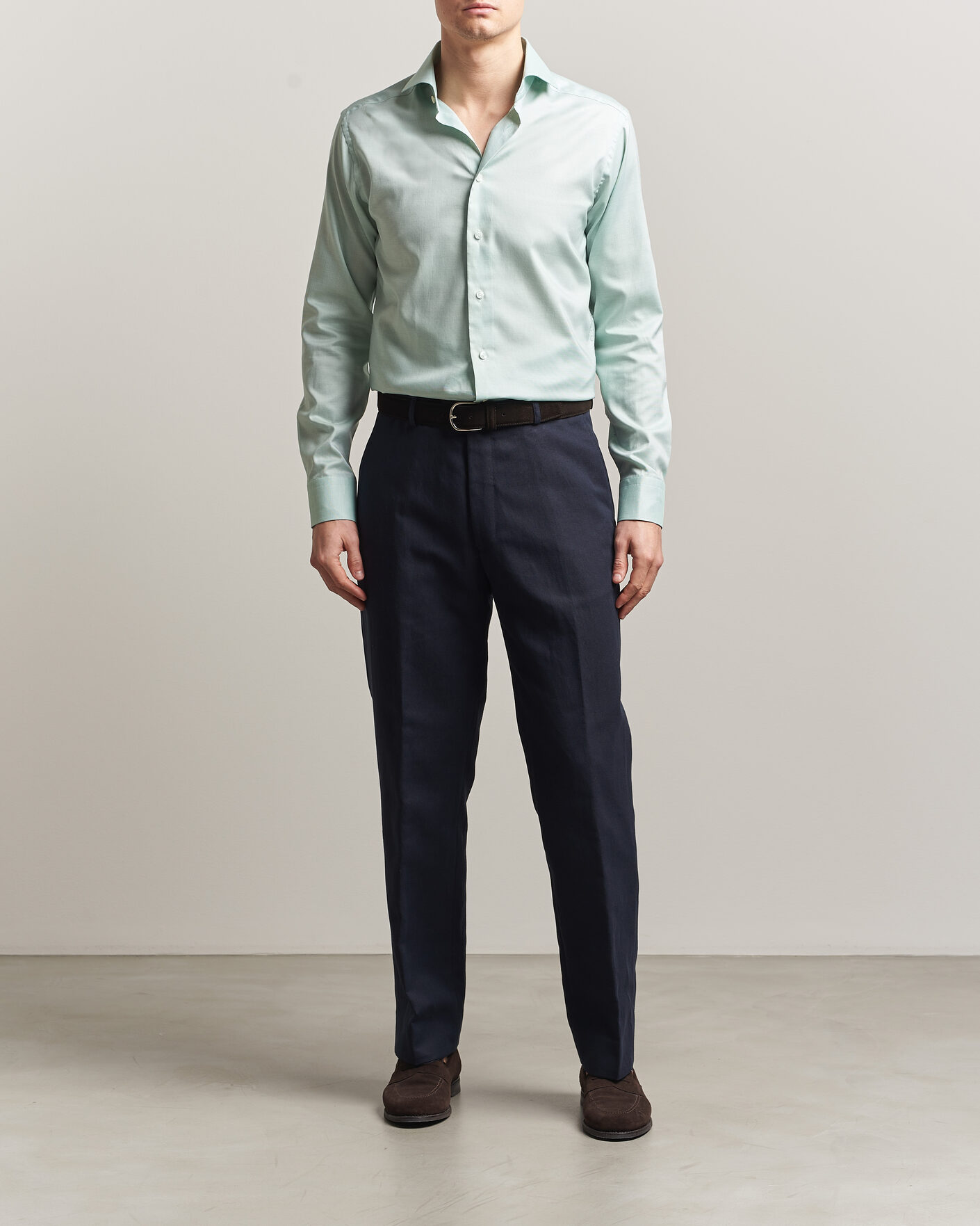 Heren | Overhemden | Eton | Slim Fit Signature Oxford Shirt Mid Green