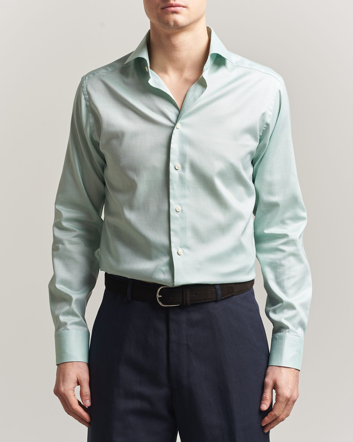 Heren | Overhemden | Eton | Slim Fit Signature Oxford Shirt Mid Green