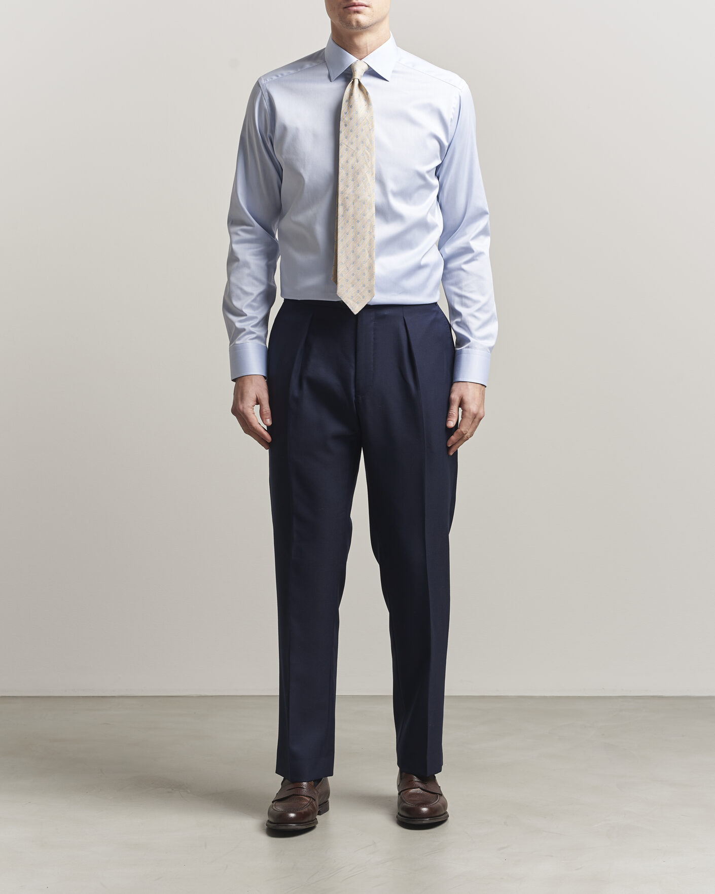 Homme | Chemises | Eton | Slim Fit Signature Twill Contrast Shirt Light Blue