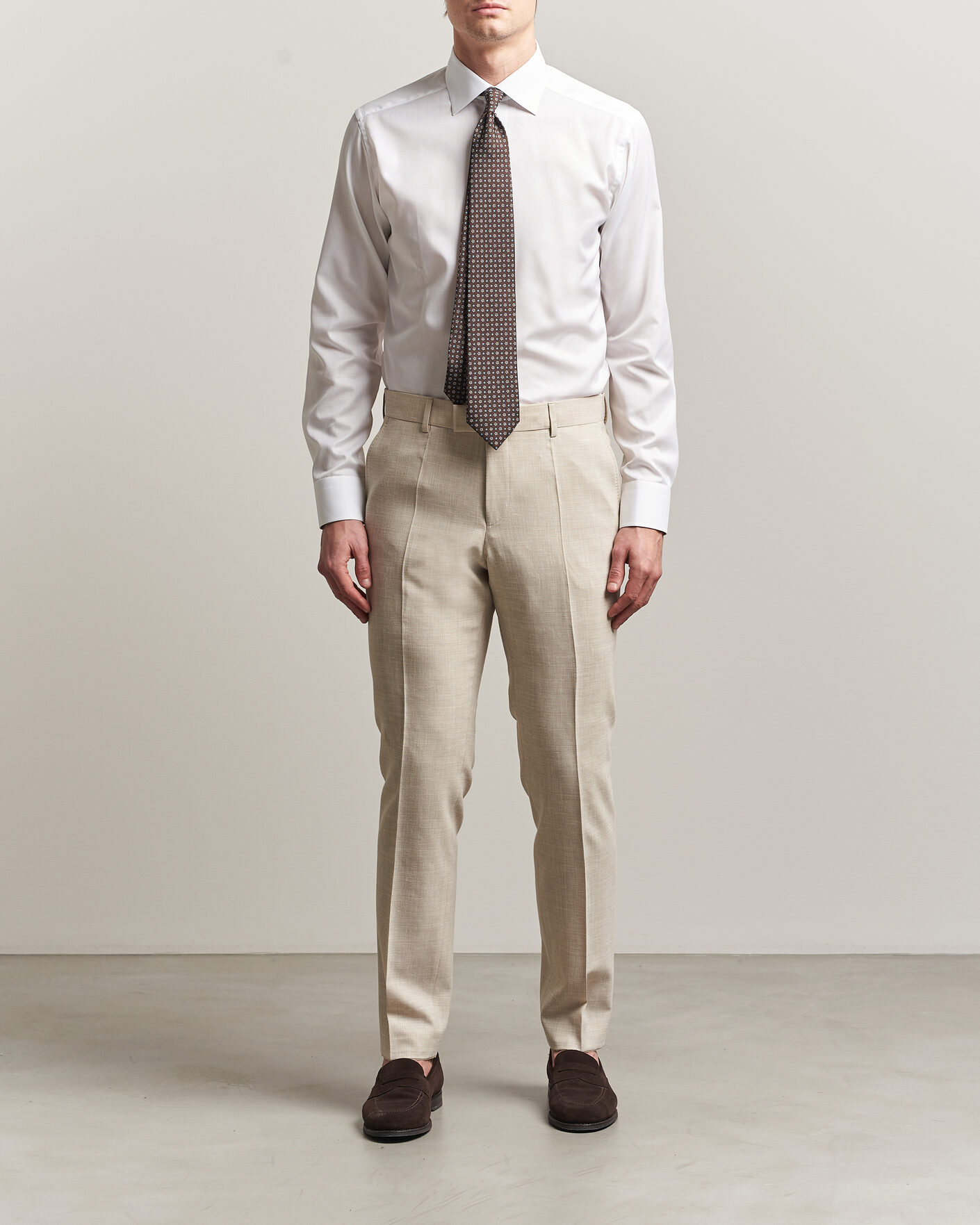 Heren | Overhemden | Eton | Slim Fit Signature Twill Contrast Shirt White