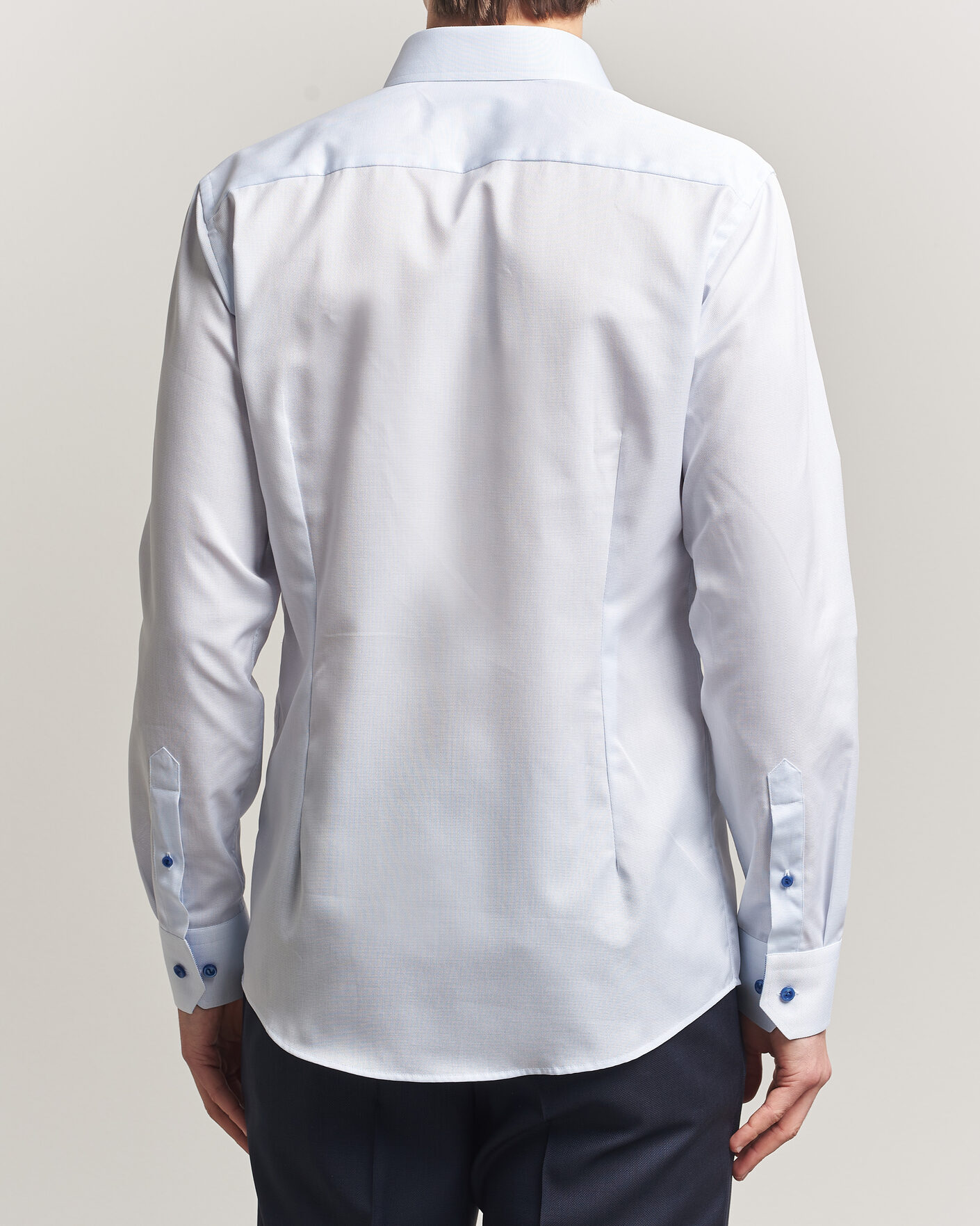 Homme | Chemises | Eton | Slim Fit Signature Twill Contrast Shirt Light Blue