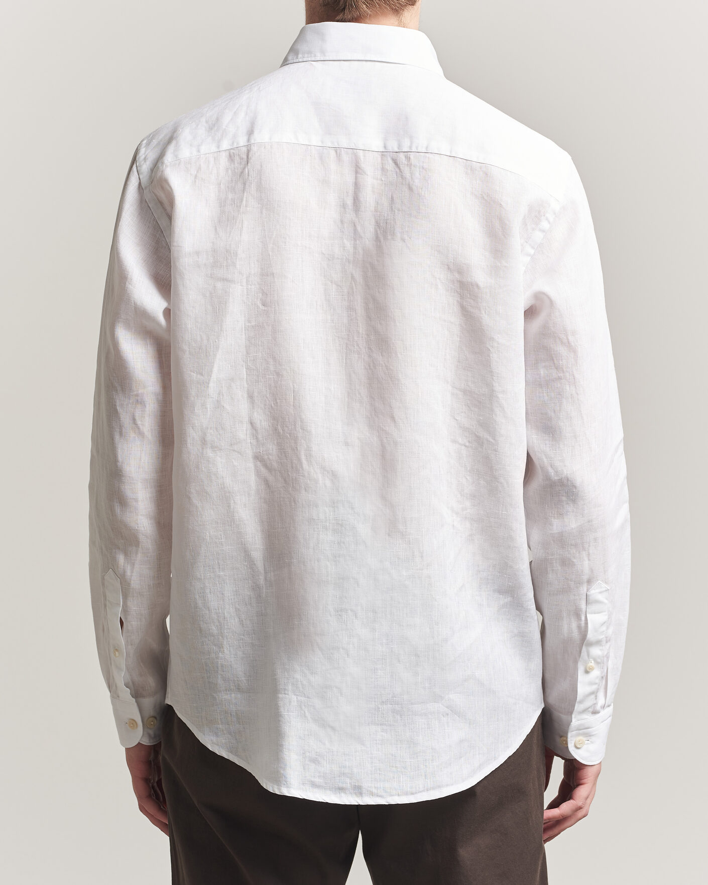 Homme | Chemises | Eton | Casual Fit Linen Shirt White