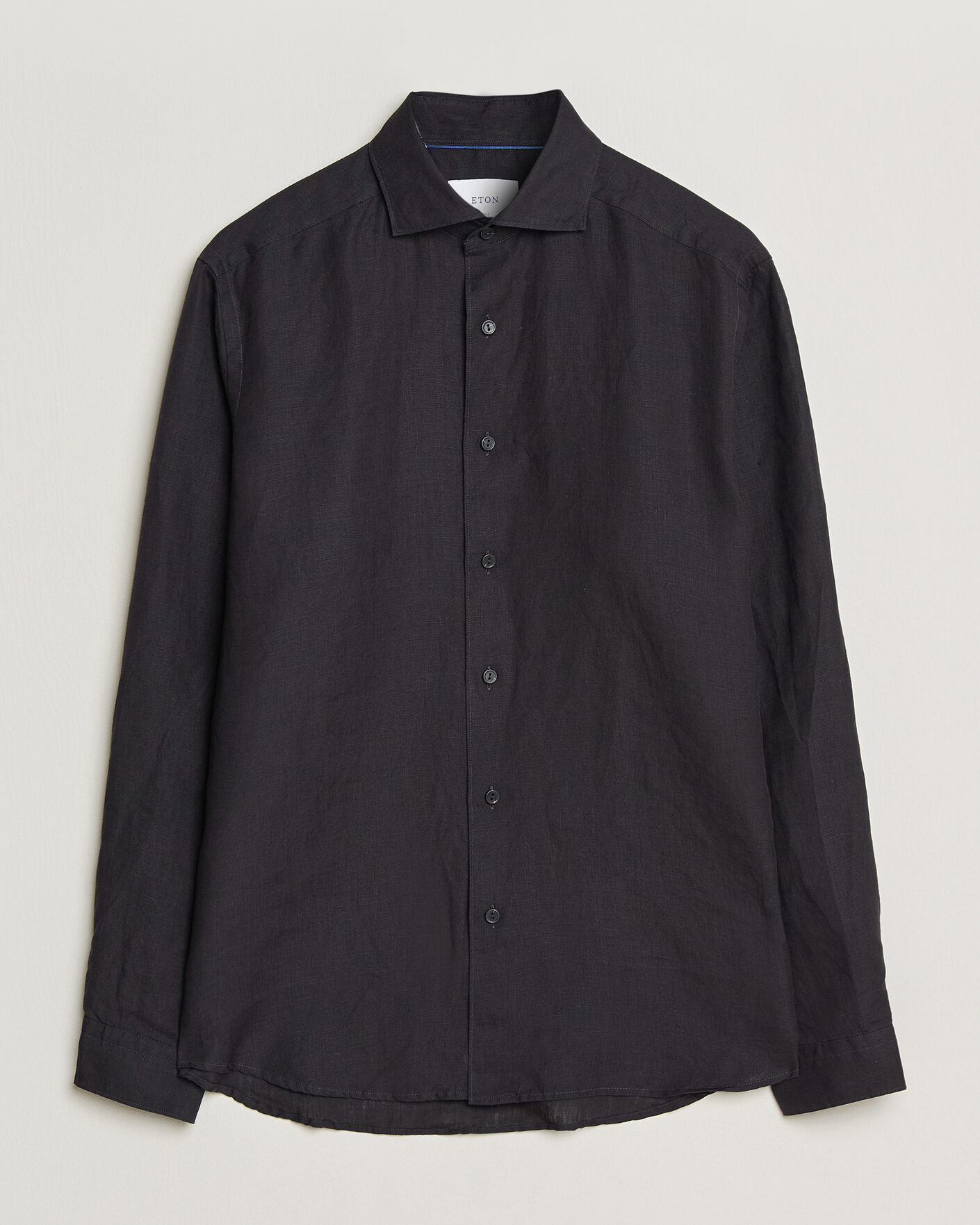 Homme | Chemises | Eton | Casual Fit Linen Shirt Black