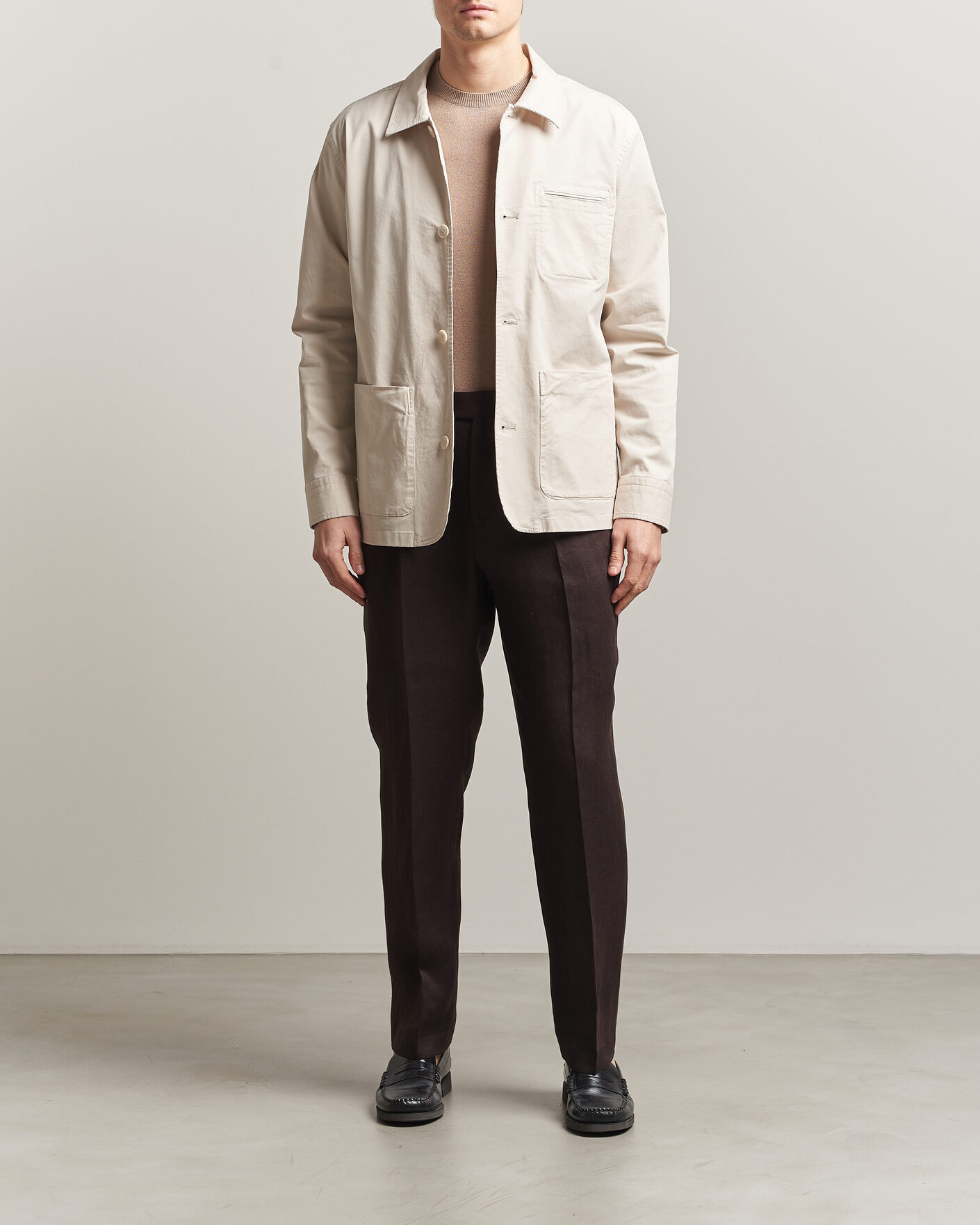 Homme | Manteaux Et Vestes | Eton | Cotton Chore Jacket Off White