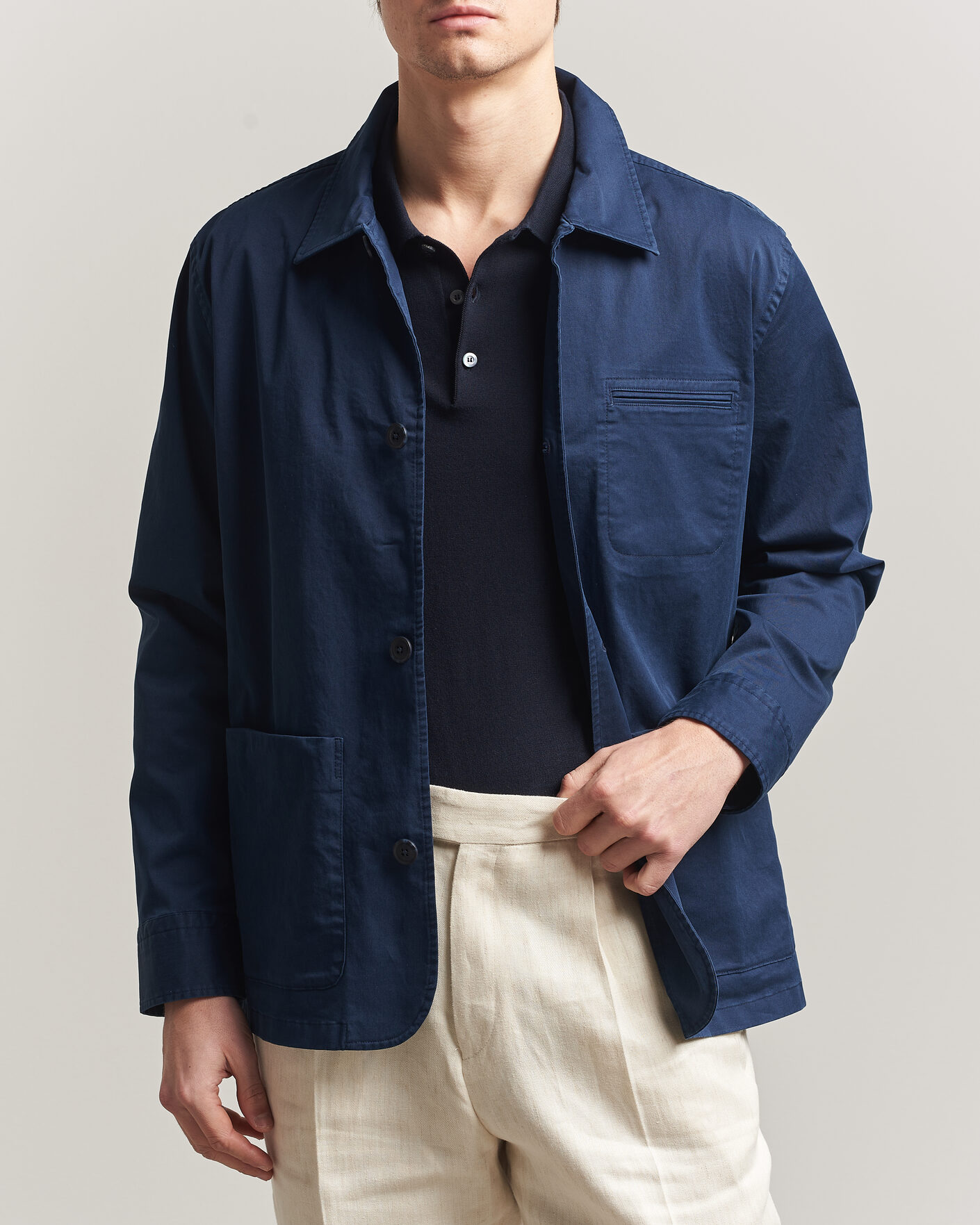 Homme | Manteaux Et Vestes | Eton | Cotton Chore Jacket Navy Blue