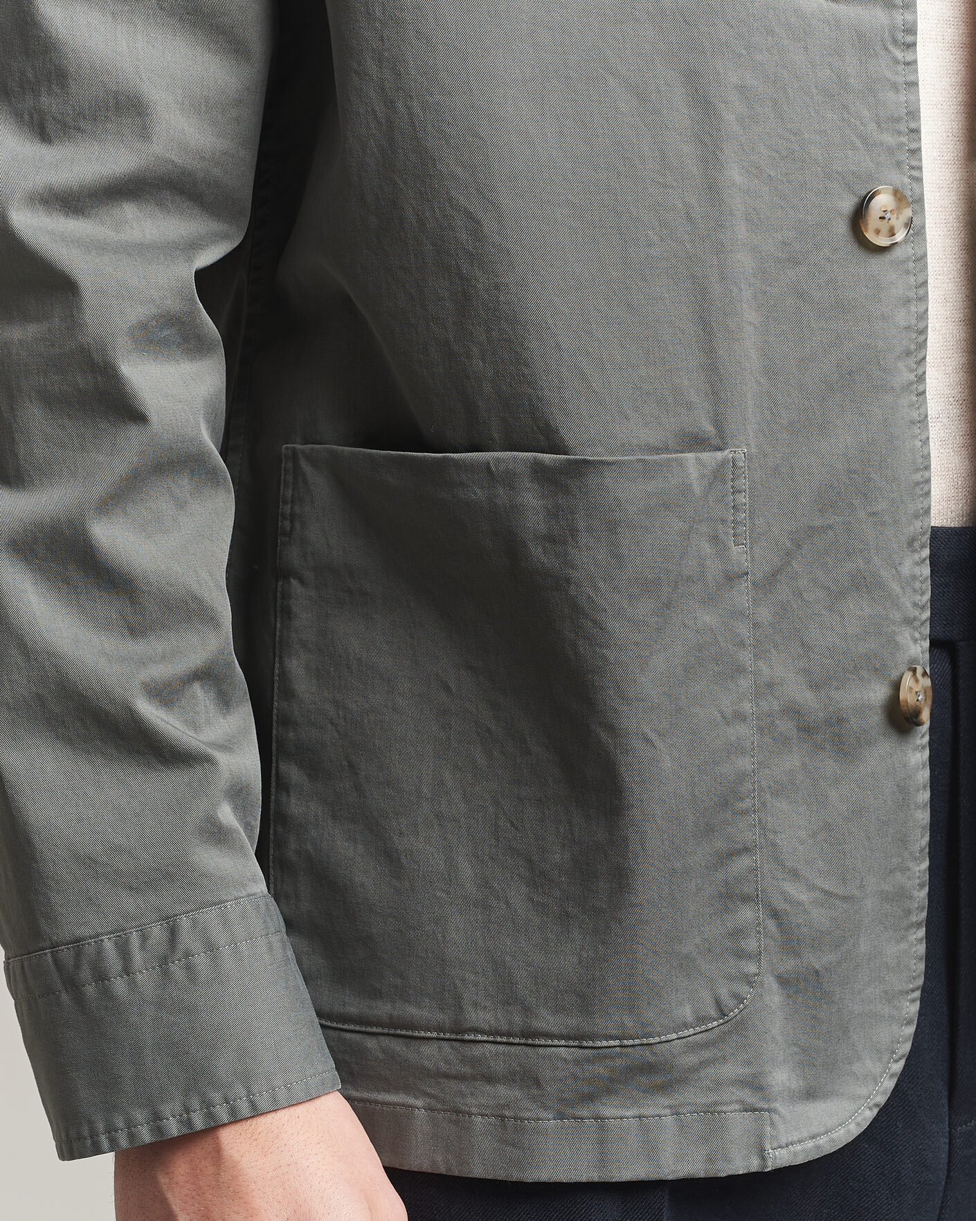 Homme | Manteaux Et Vestes | Eton | Cotton Chore Jacket Mid Green