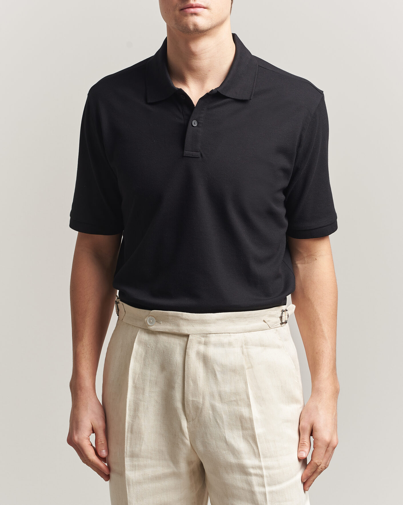 Heren | Polo's | Eton | Pima Pique Polo Black