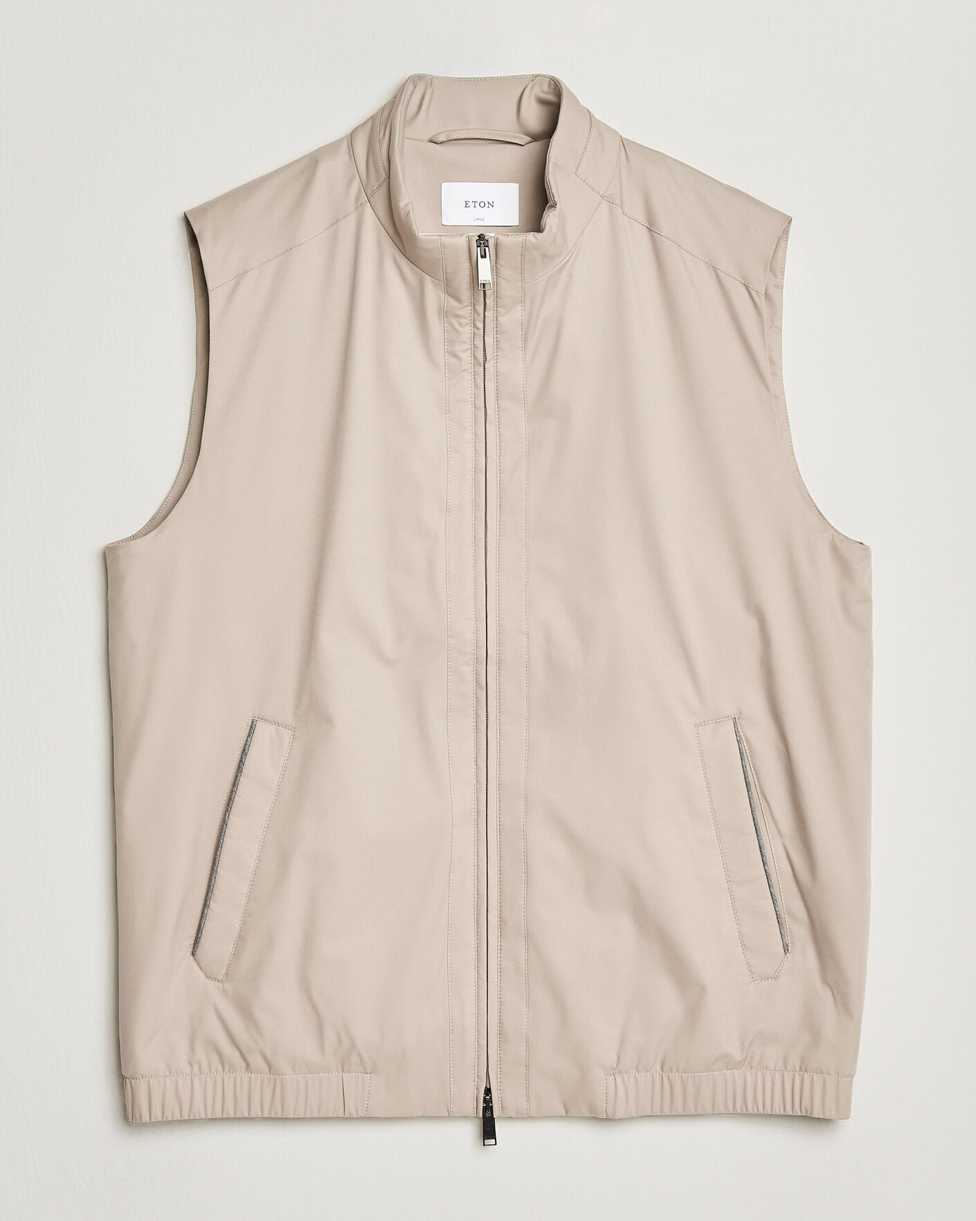 Heren | Gilets | Eton | Lightweight Wind Vest Beige