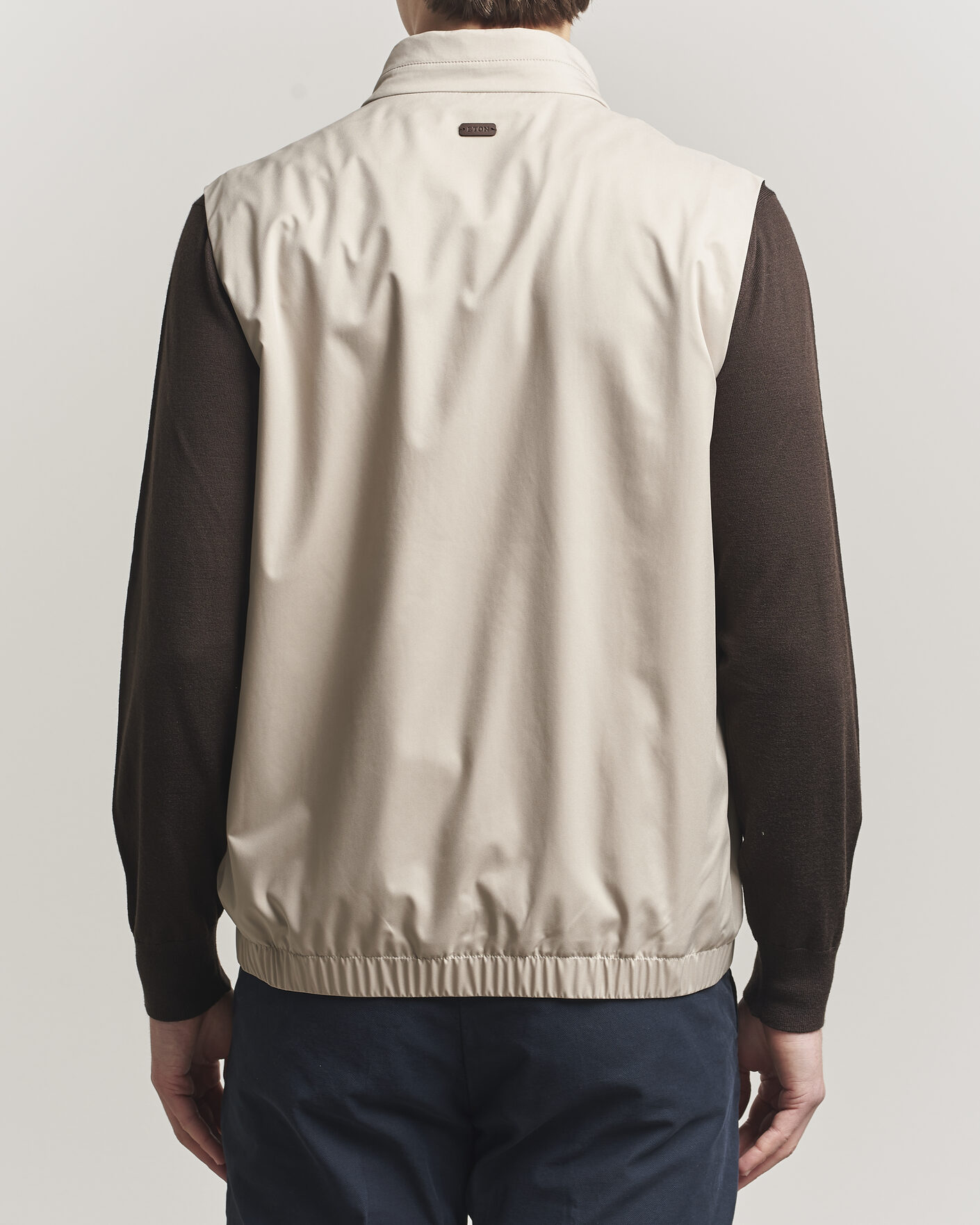 Heren | Gilets | Eton | Lightweight Wind Vest Beige