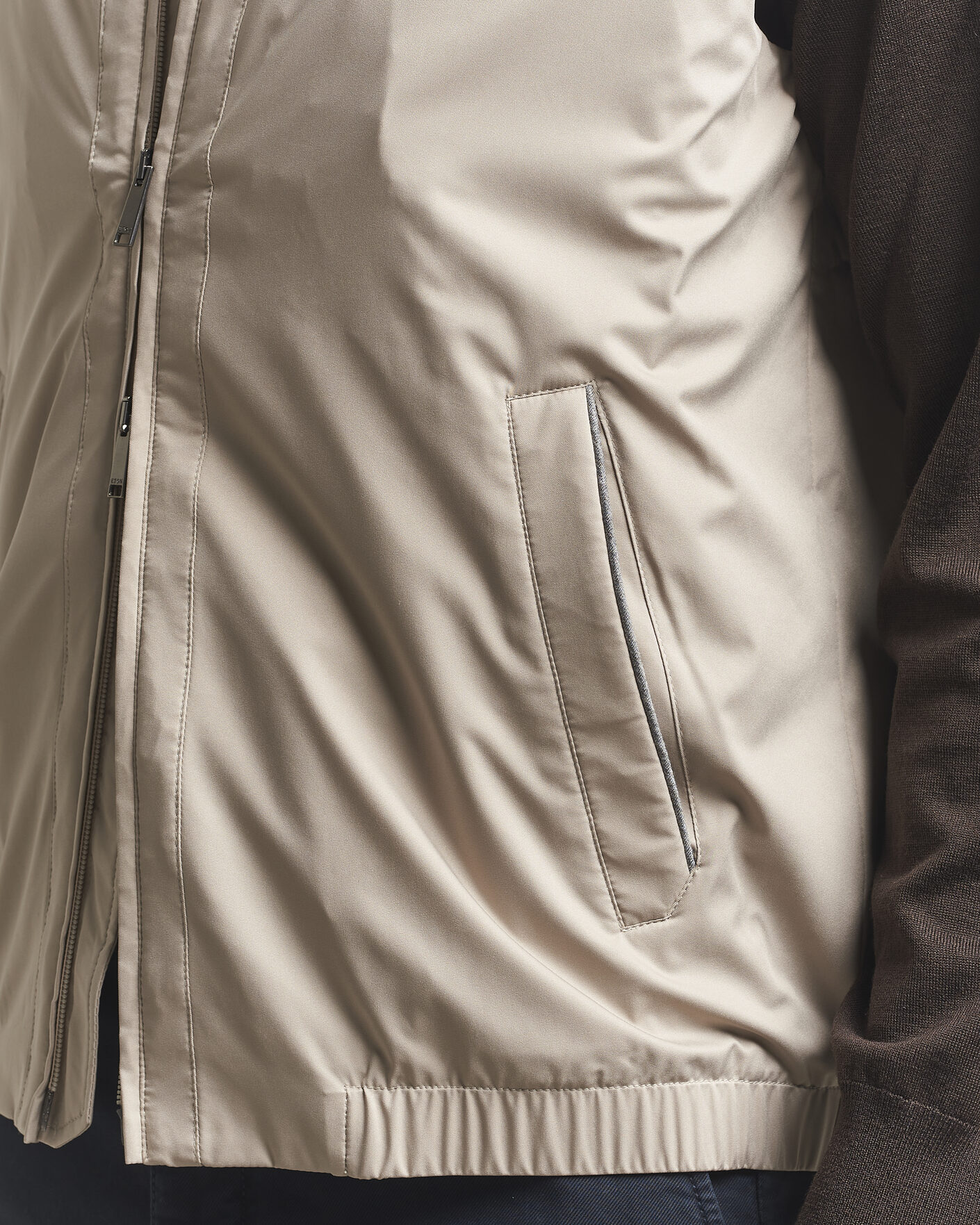 Homme | Gilets | Eton | Lightweight Wind Vest Beige