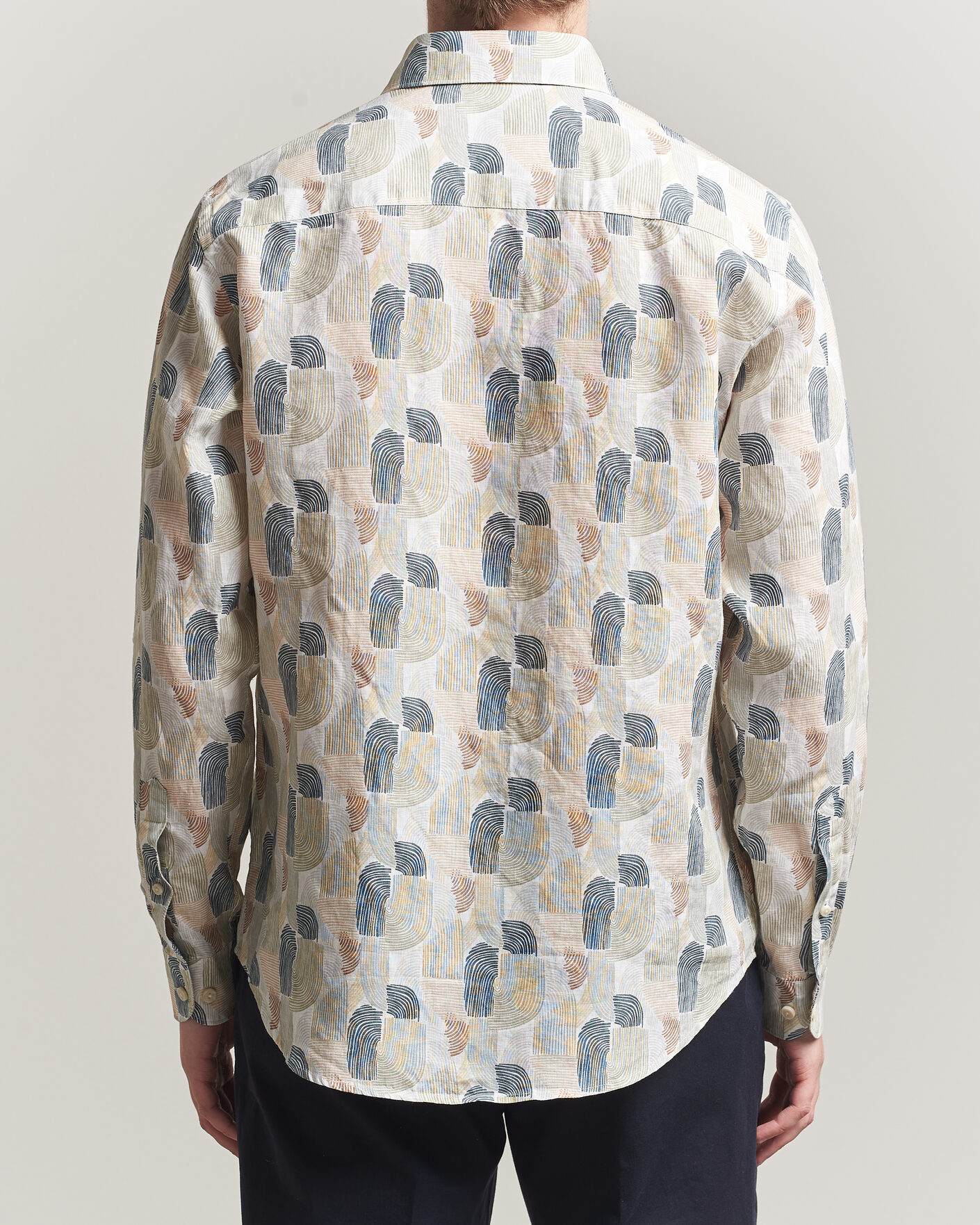 Homme | Chemises | Eton | Casual Fit Printed Linen Shirt Multi