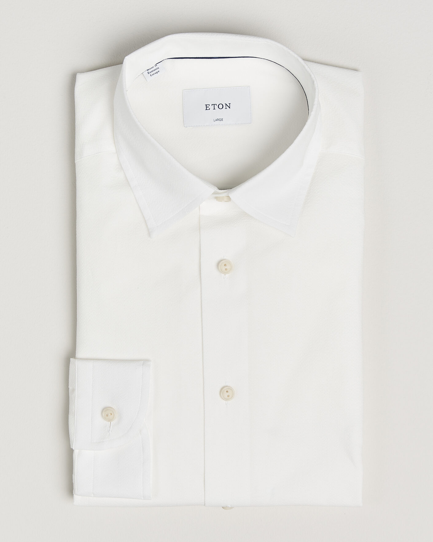 Homme | Chemises | Eton | Casual Fit Seersucker Resort Shirt White
